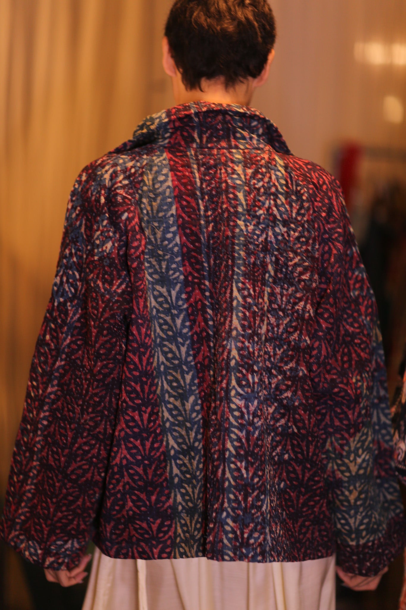 HAND BLOCKED KANTHA JACKET PINLALNI