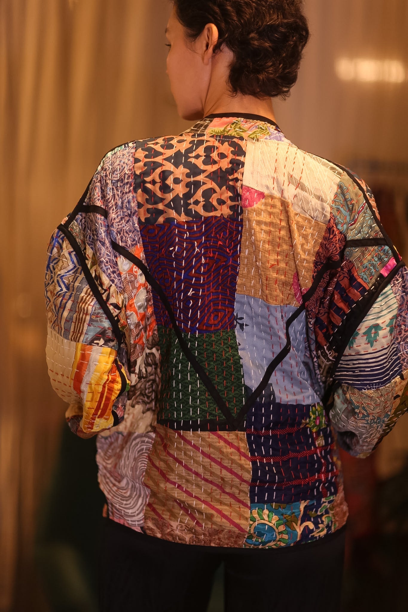 PATCHWORK SILK JACKET JINGA