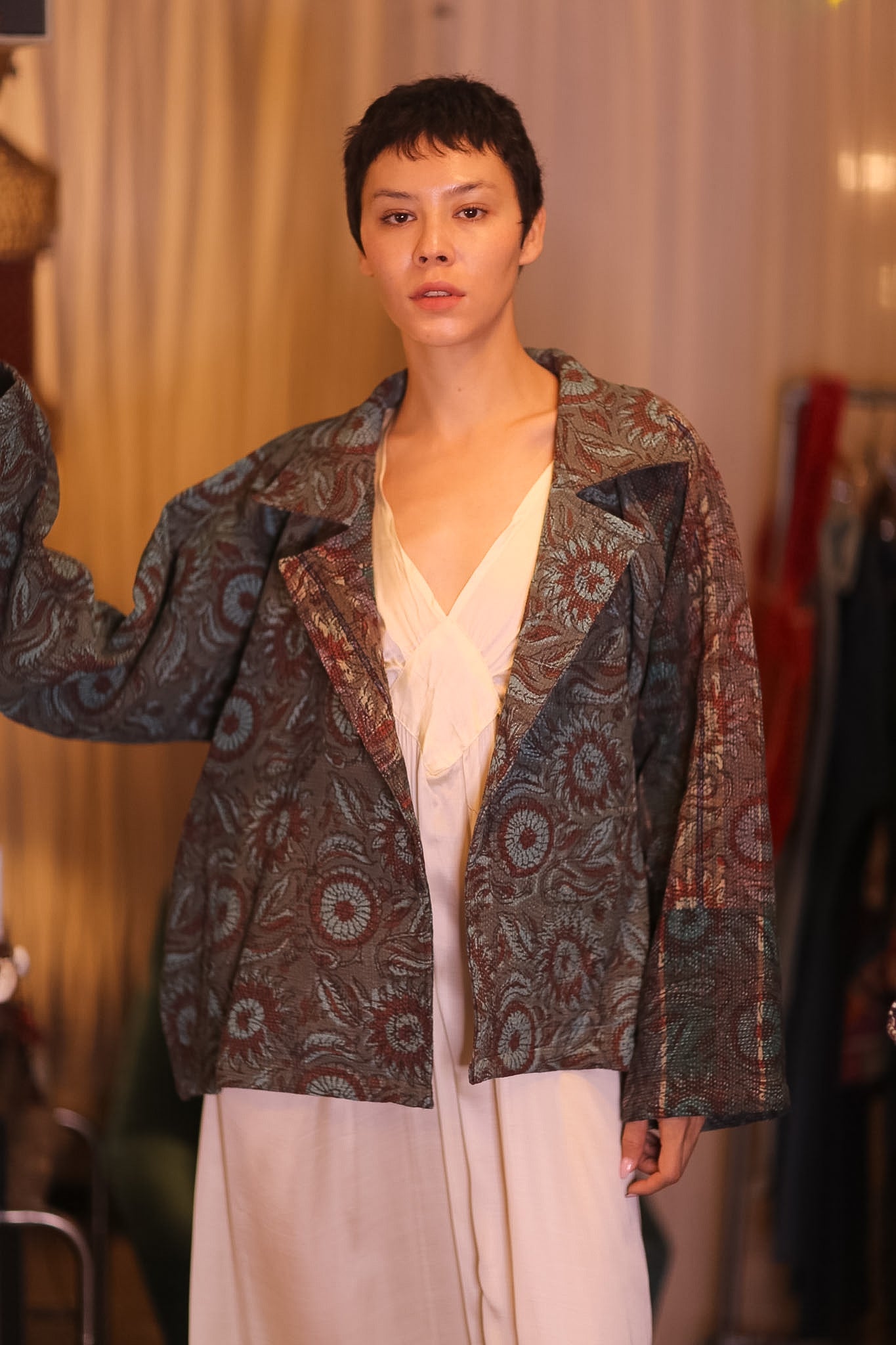 HAND BLOCKED KANTHA JACKET DAUNG