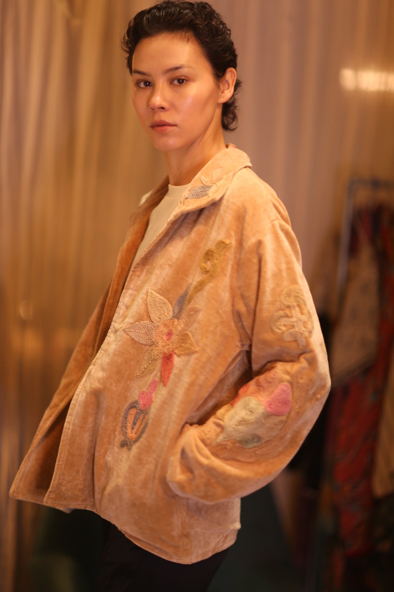 EMBROIDERED VELVET JACKET CHAO