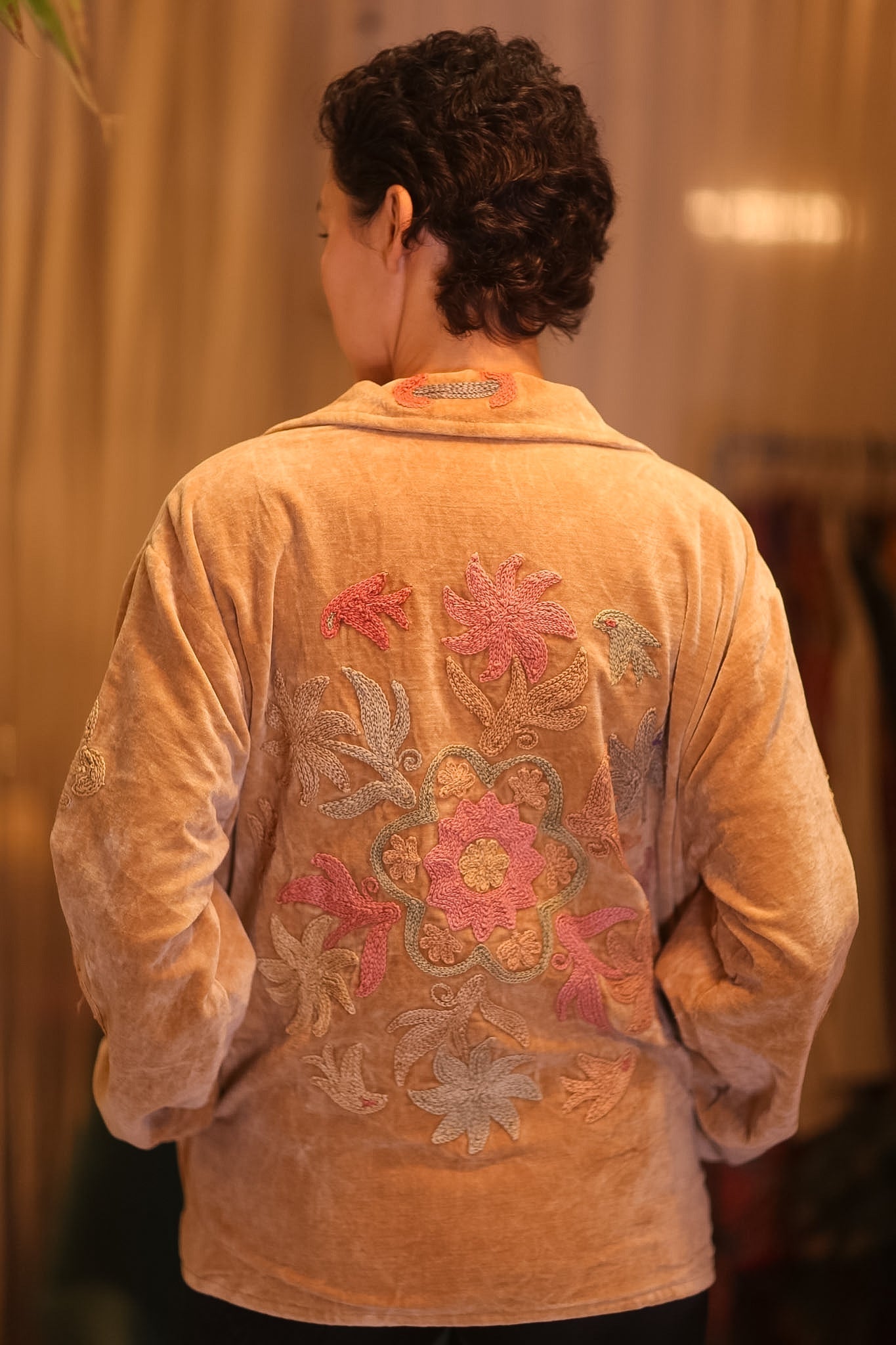 EMBROIDERED VELVET JACKET CHAO
