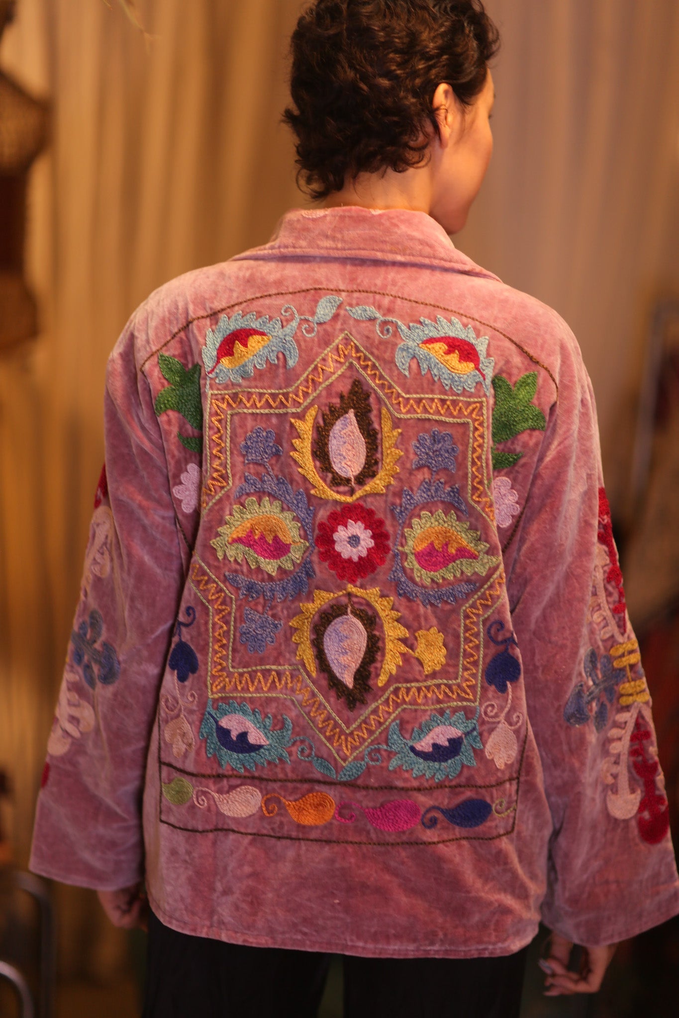 EMBROIDERED VELVET JACKET YEON