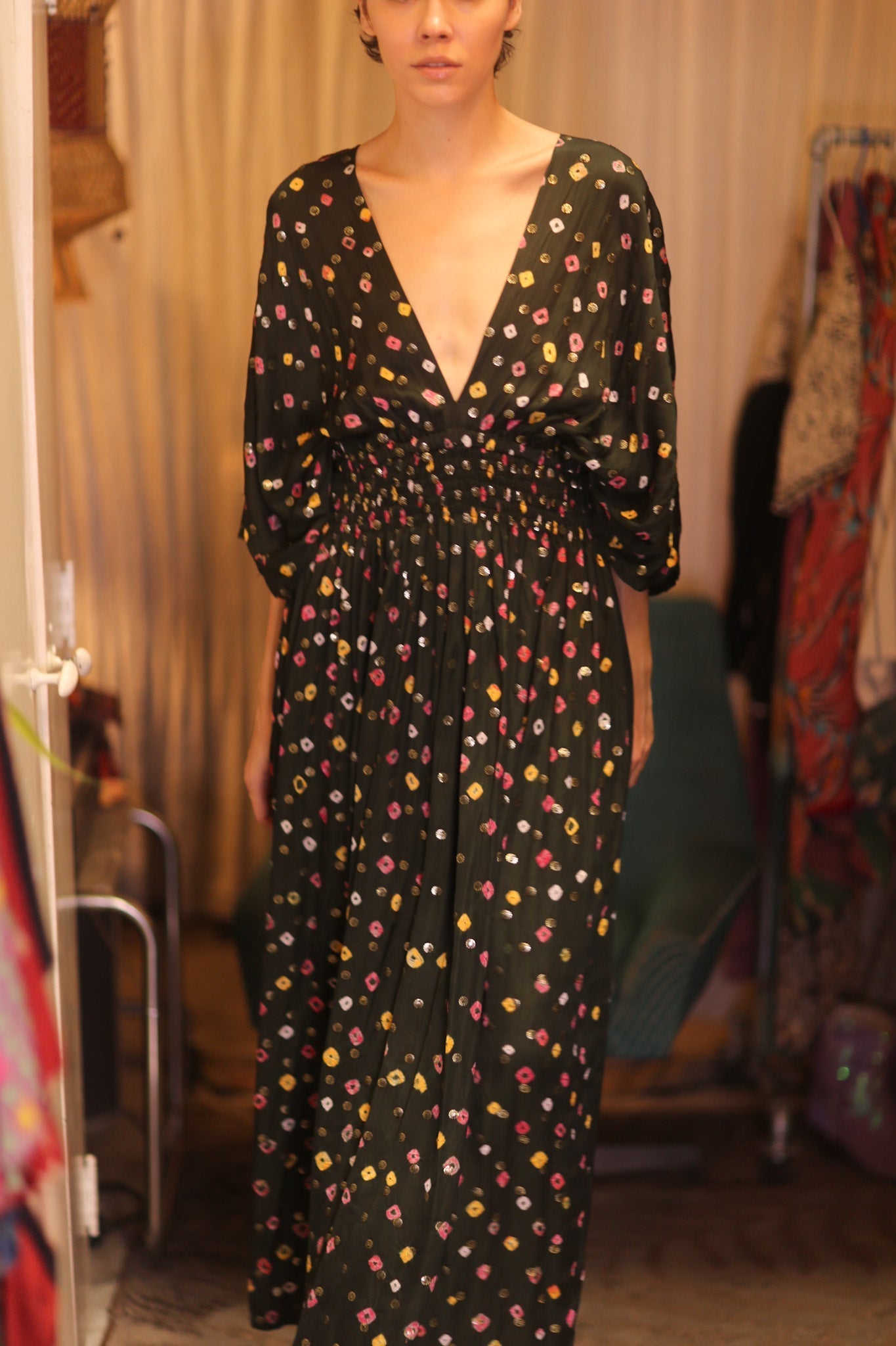 SILK DRESS ZURI NAVIS