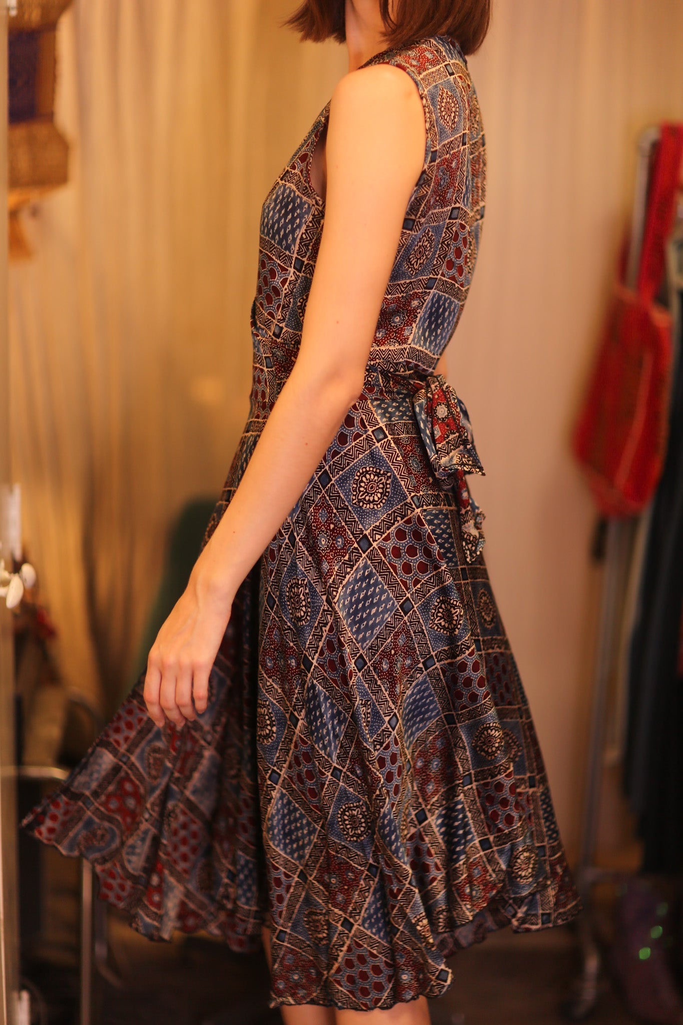 WRAP SILK DRESS GABRIELE KAWAREI