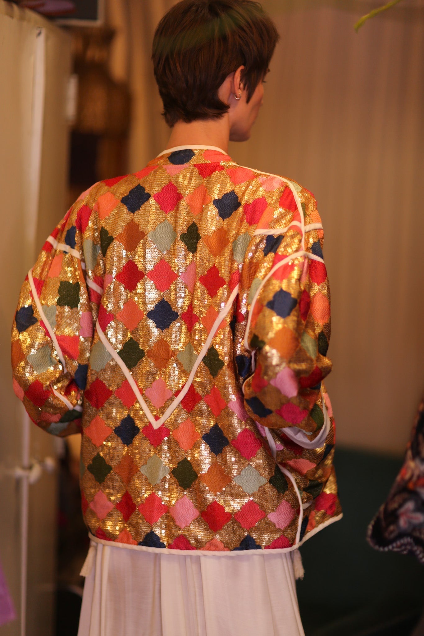 EMBROIDERED SILK JACKET ROYALE