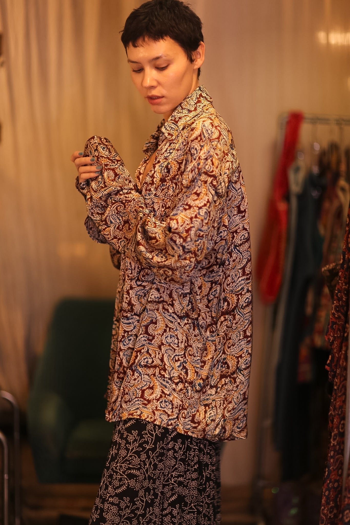 SILK BOYFRIEND BILLIE SHIRT PARTATE