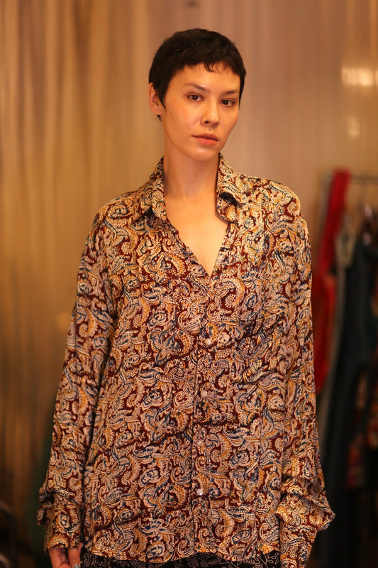 SILK BOYFRIEND BILLIE SHIRT PARTATE