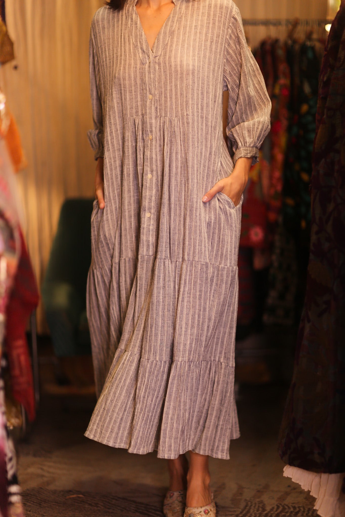 HANDWOVEN COTTON DRESS SUSIE MIA