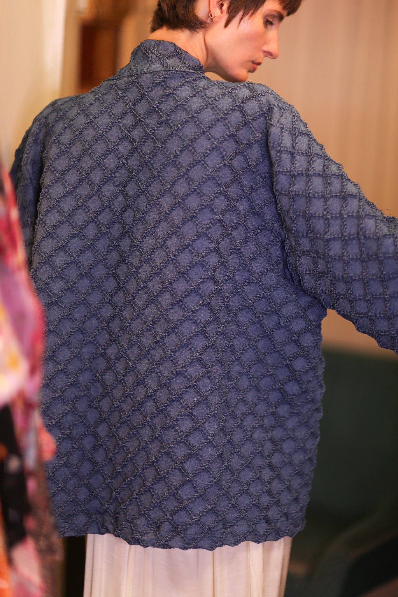 PREMIUM SHORT DENIM KIMONO LEYLU