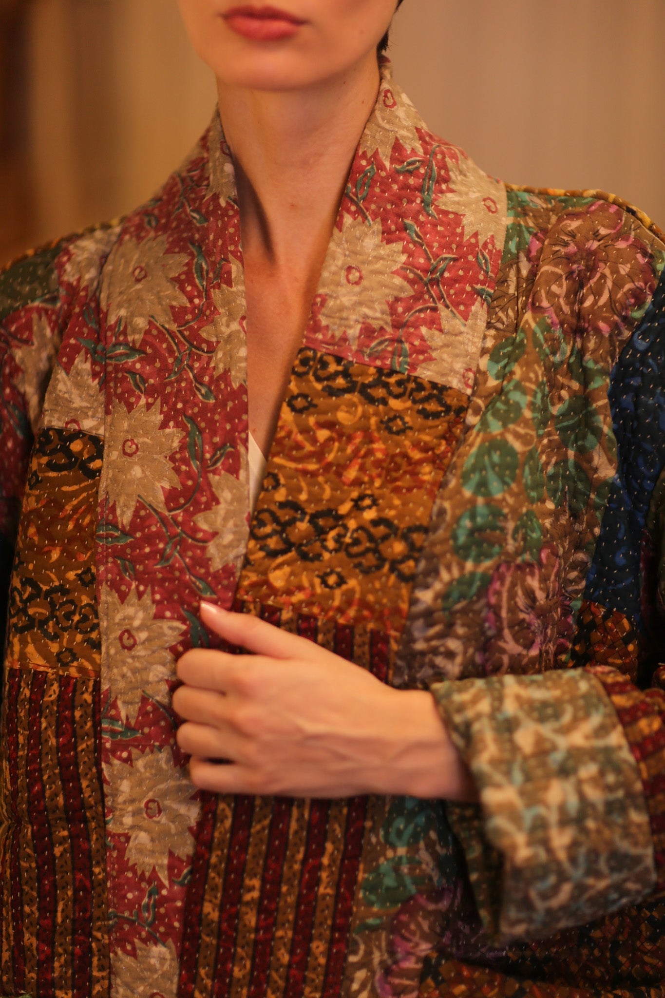 KANTHA JACKET COLORFUL ART