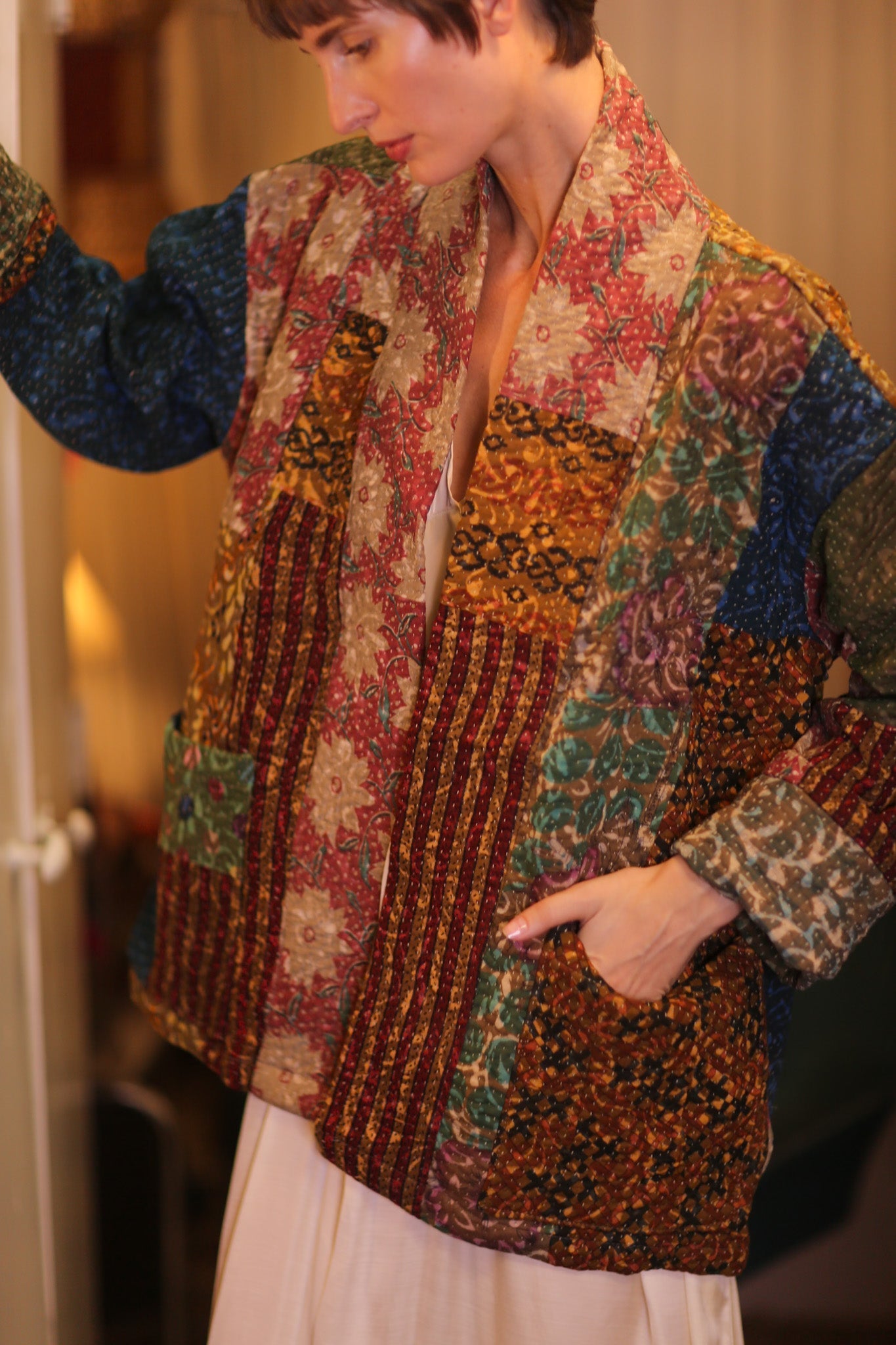 KANTHA JACKET COLORFUL ART