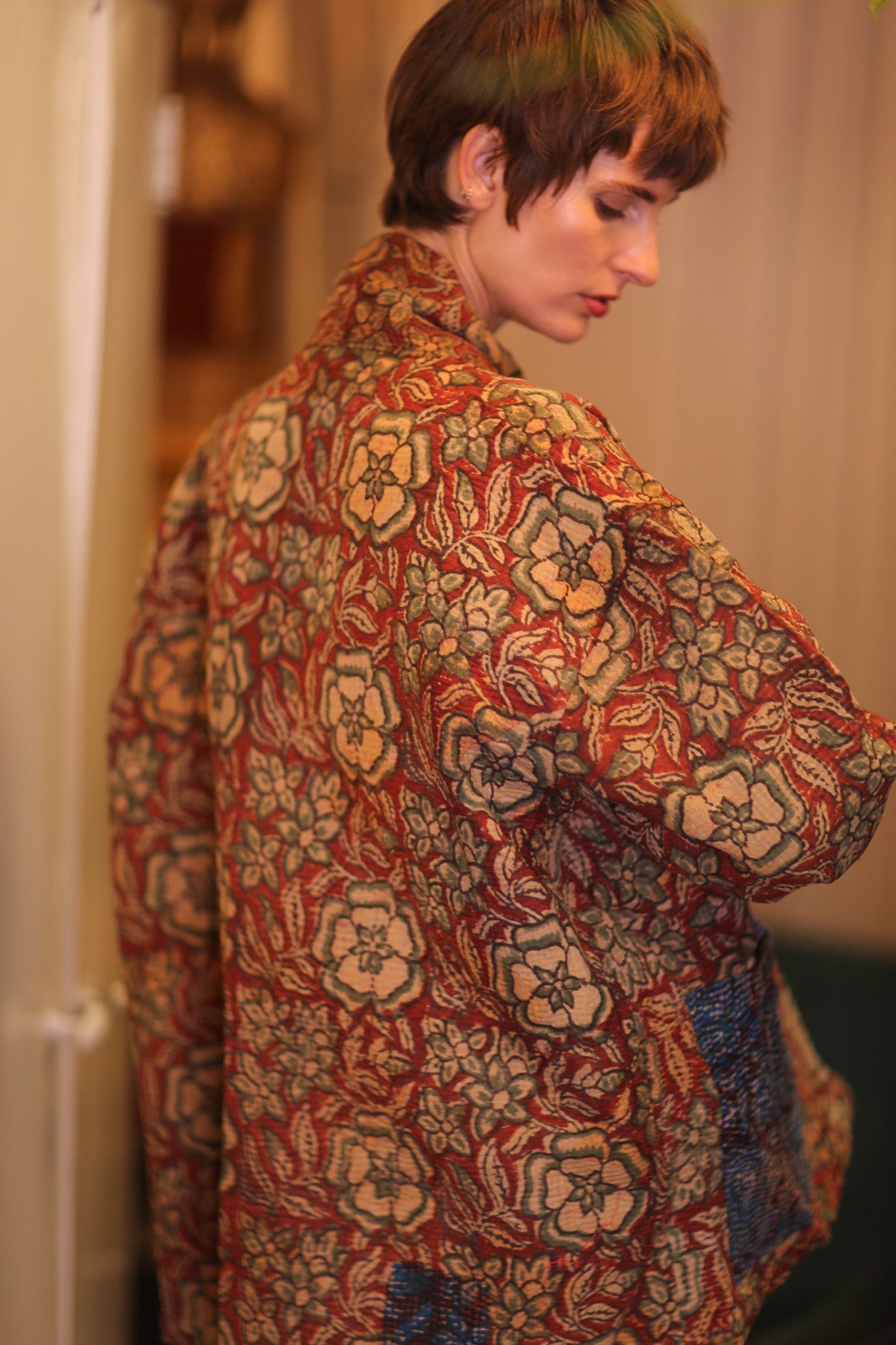 KANTHA KIMONO JACKET FLORAL GITTI