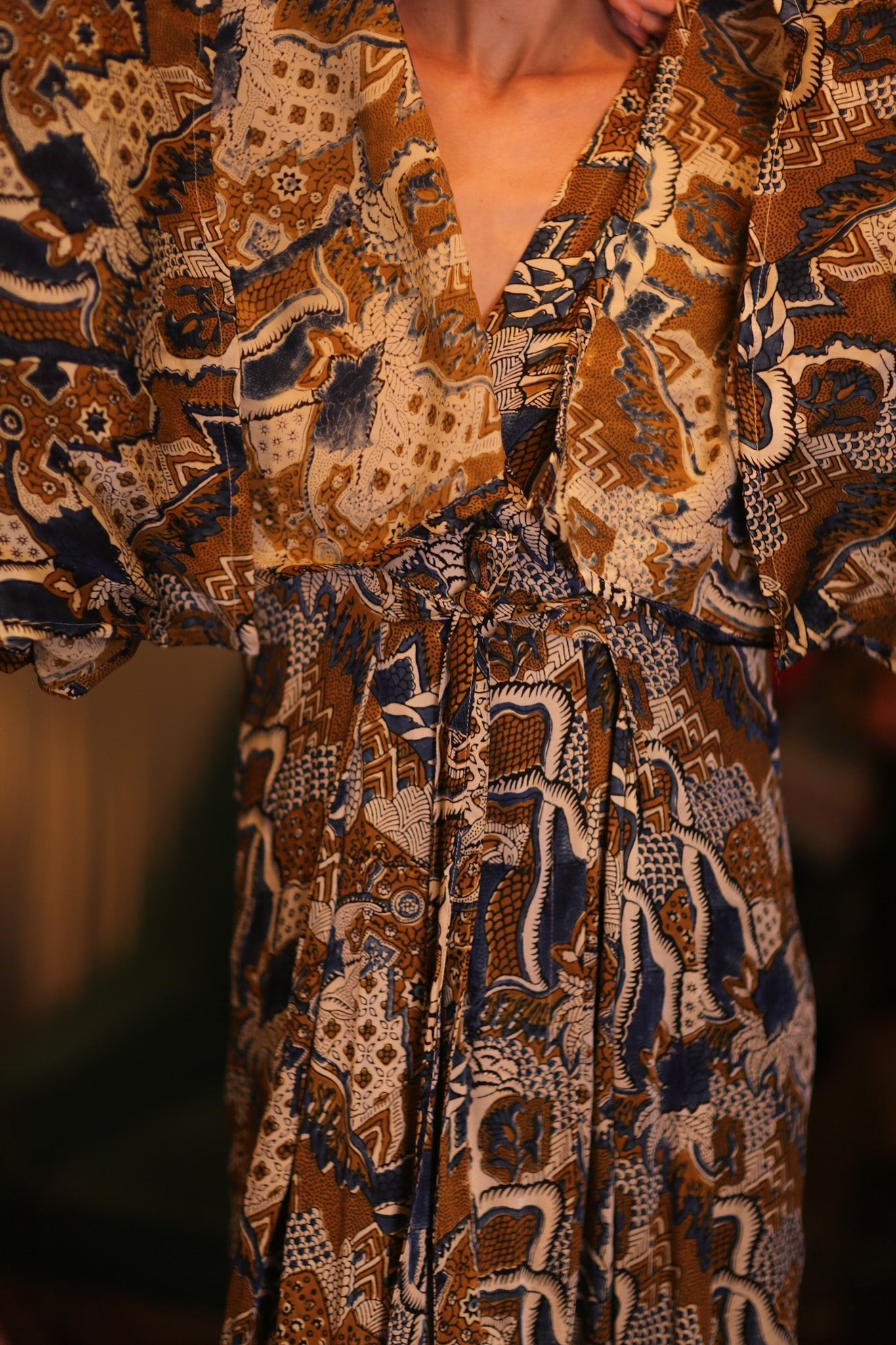 SILK WING KIMONO PINA AZURA