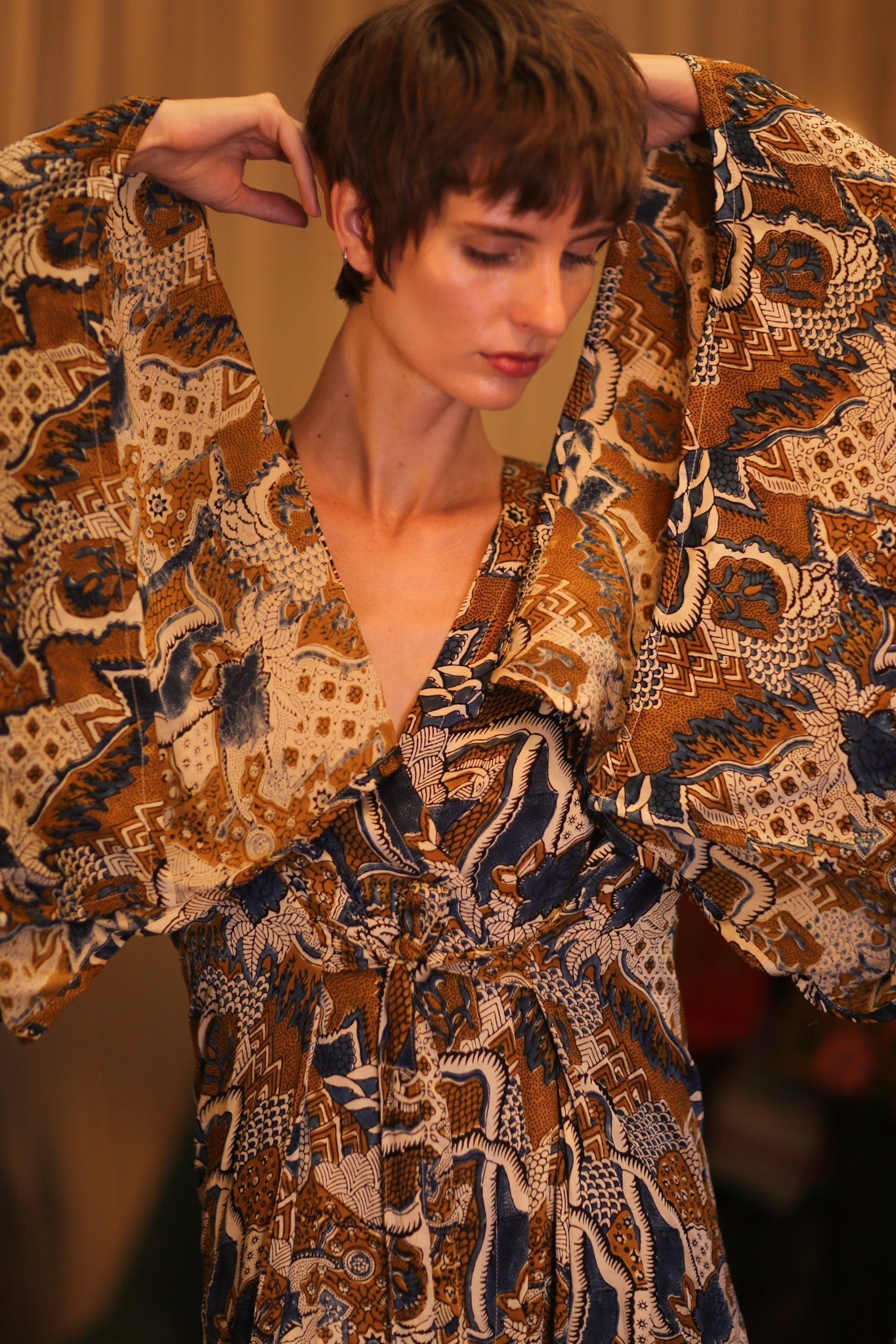 SILK WING KIMONO PINA AZURA