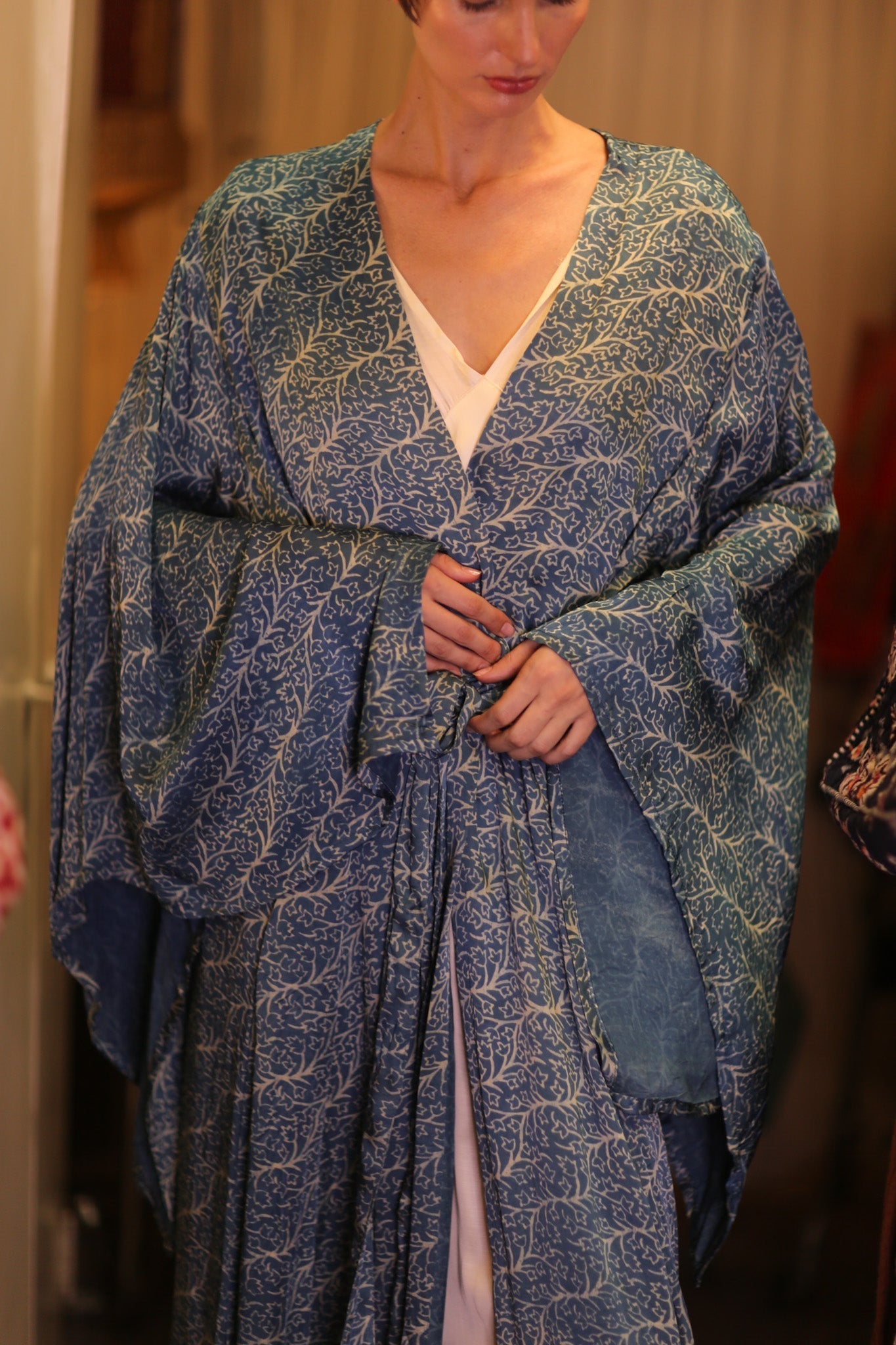 SILK WING KIMONO PINA CORAL