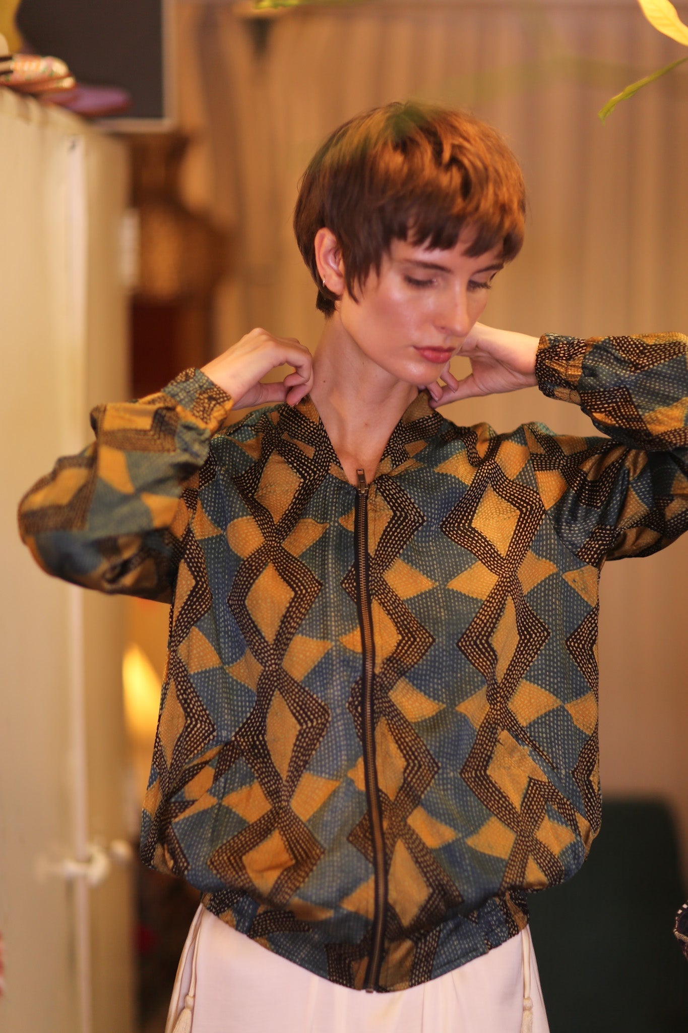 SILK BOMBER JACKET ANCHA EDEN