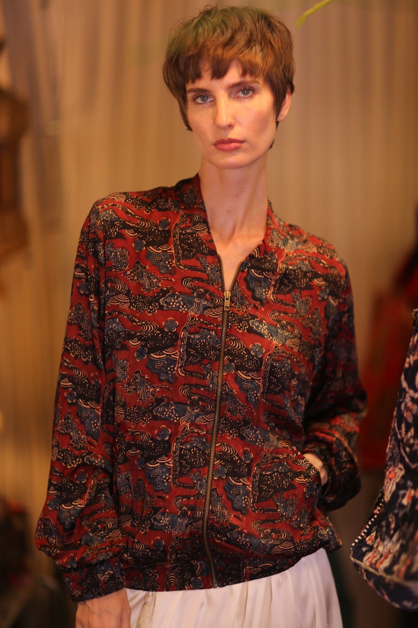 SILK BOMBER JACKET ANCHA RUTY