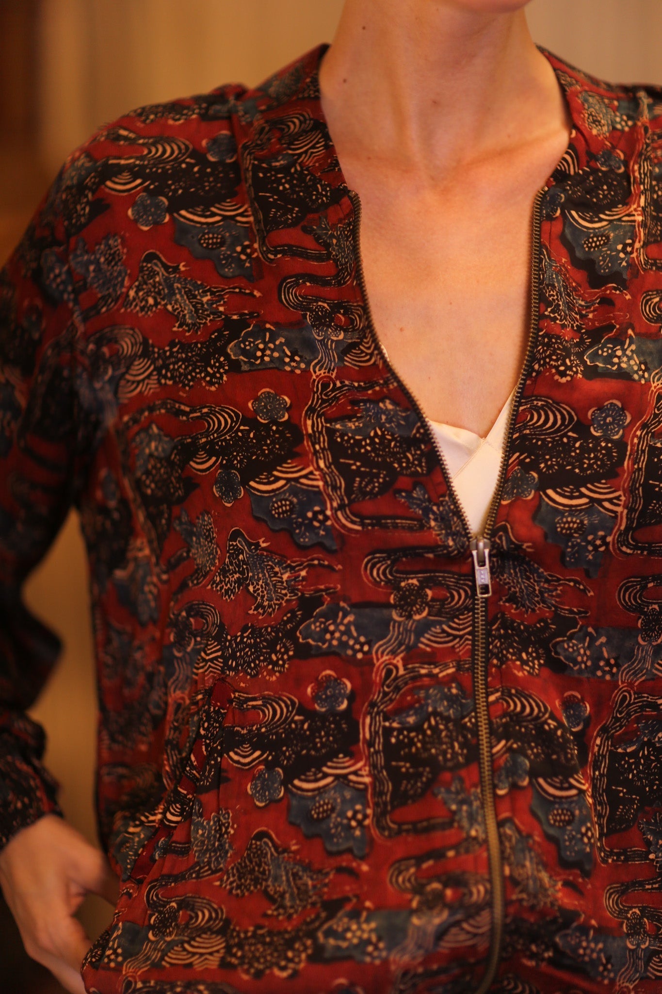 SILK BOMBER JACKET ANCHA RUTY