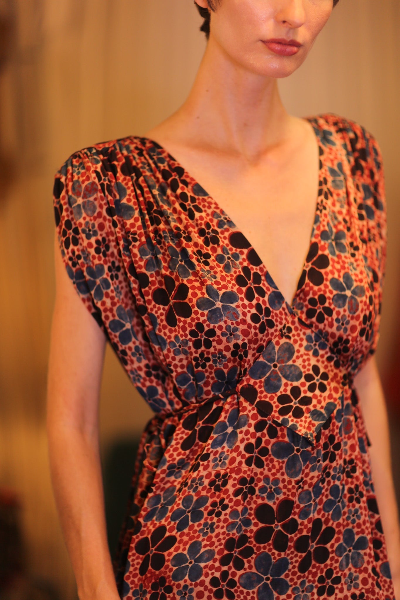 SILK VICTORIA DRESS FRANGIPANI