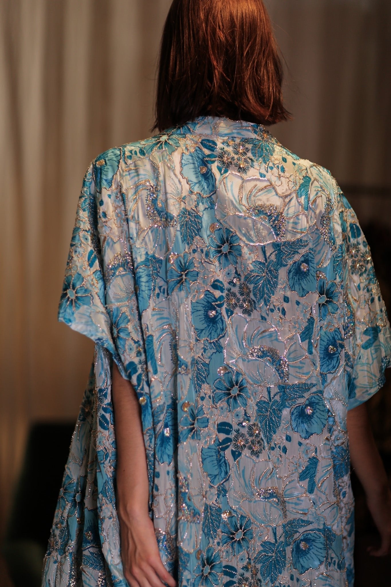 ANDREA EMBROIDERED KIMONO SKY BLUE - MOMO STUDIO BERLIN - Berlin Concept Store - sustainable & ethical fashion