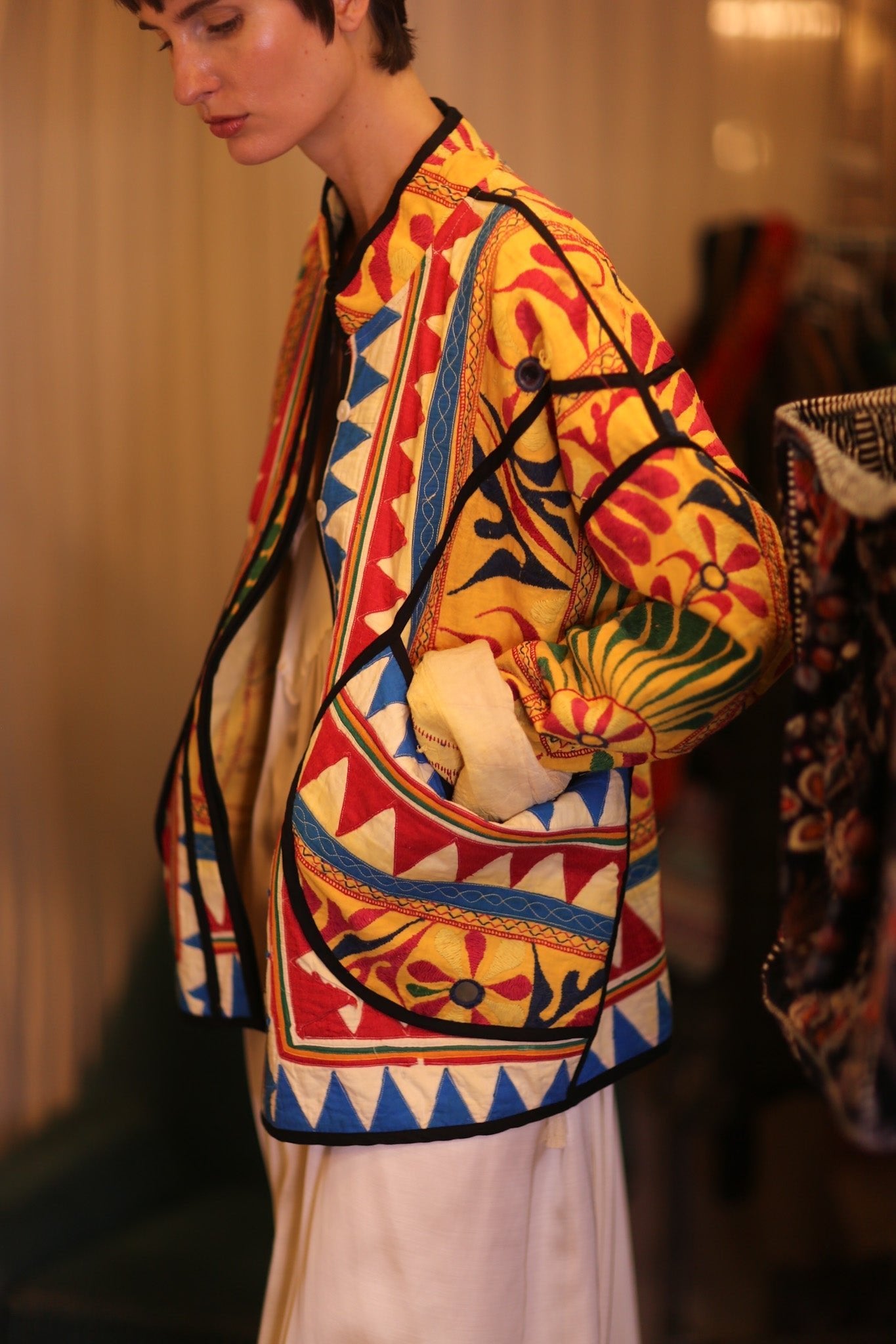 ANTIQUE VINTAGE FABRIC JACKET LIRU - MOMO STUDIO BERLIN - Berlin Concept Store - sustainable & ethical fashion