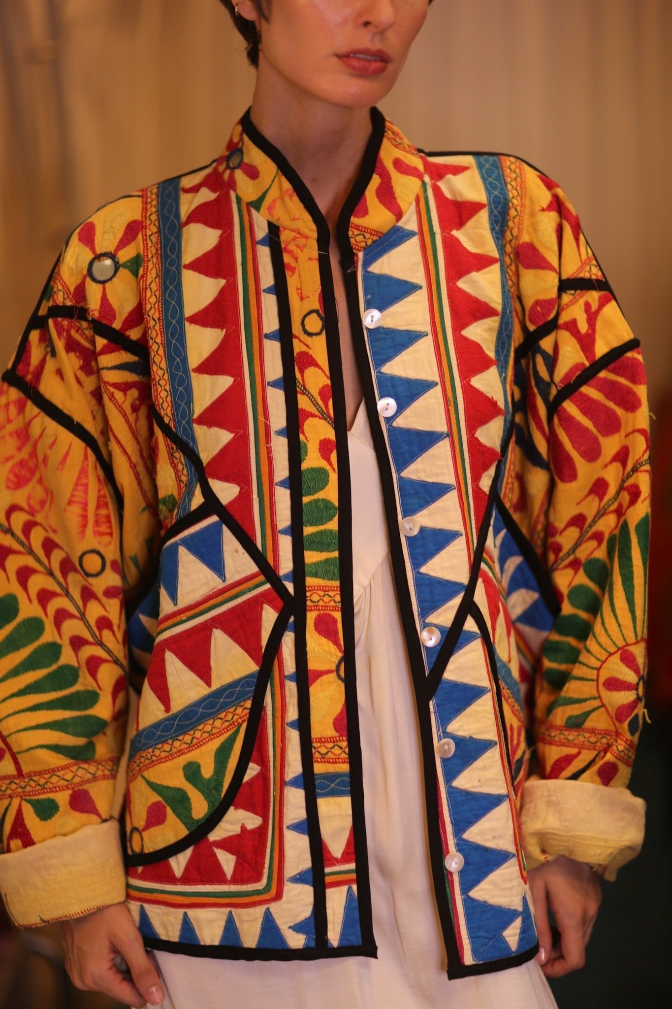 ANTIQUE VINTAGE FABRIC JACKET LIRU - MOMO STUDIO BERLIN - Berlin Concept Store - sustainable & ethical fashion