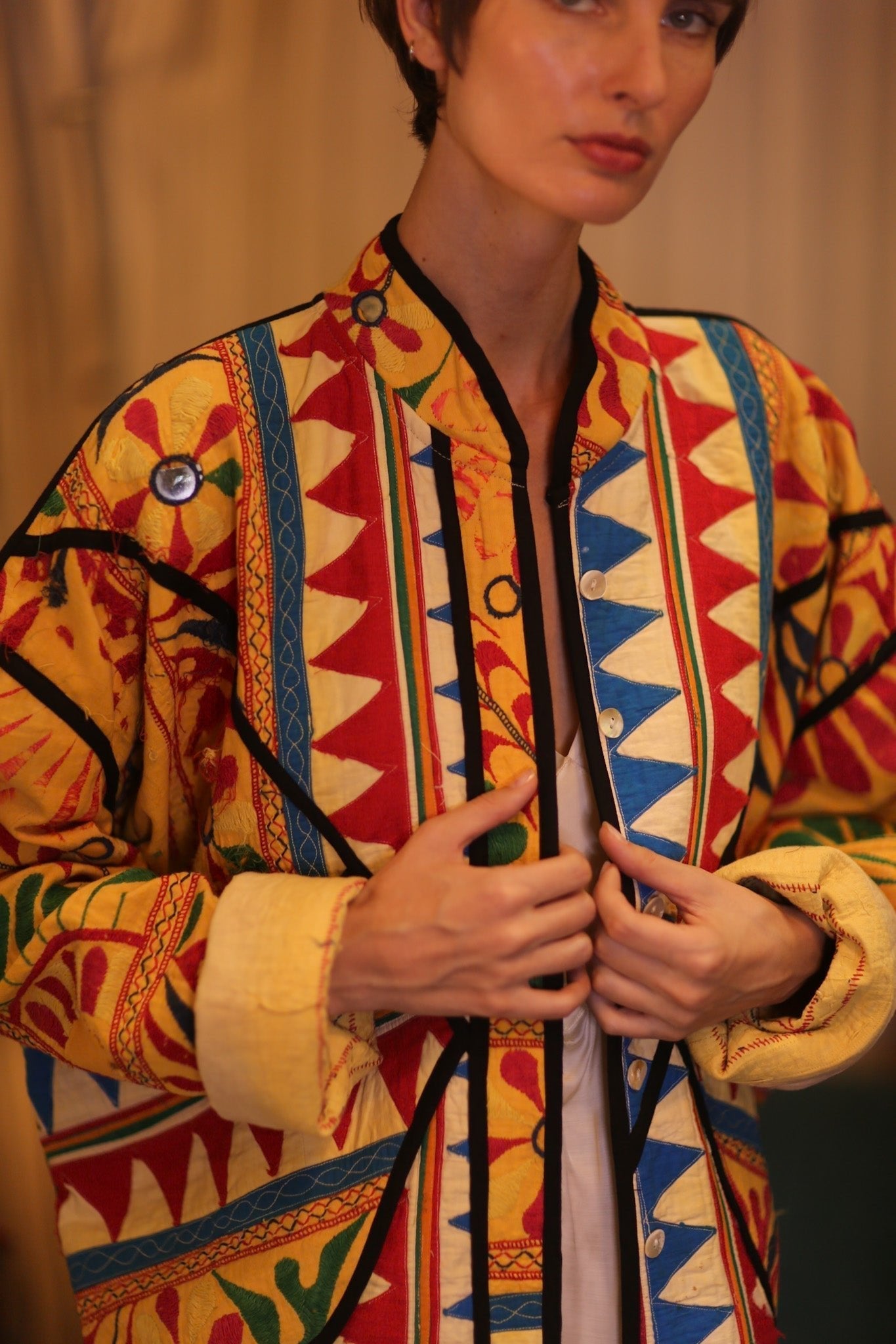 ANTIQUE VINTAGE FABRIC JACKET LIRU - MOMO STUDIO BERLIN - Berlin Concept Store - sustainable & ethical fashion