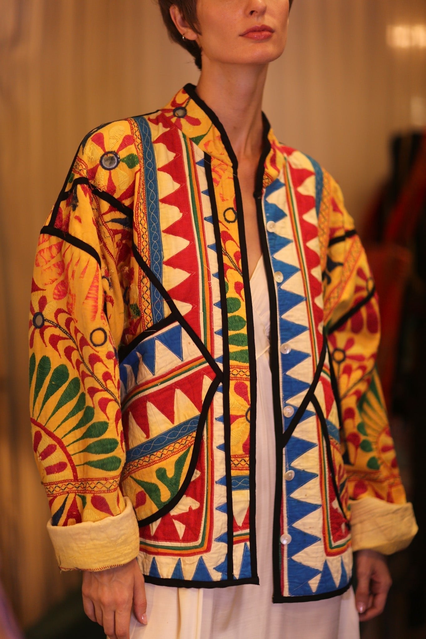 ANTIQUE VINTAGE FABRIC JACKET LIRU - MOMO STUDIO BERLIN - Berlin Concept Store - sustainable & ethical fashion