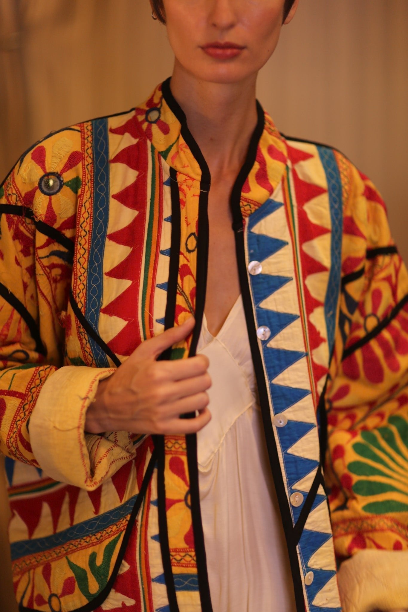 ANTIQUE VINTAGE FABRIC JACKET LIRU - MOMO STUDIO BERLIN - Berlin Concept Store - sustainable & ethical fashion