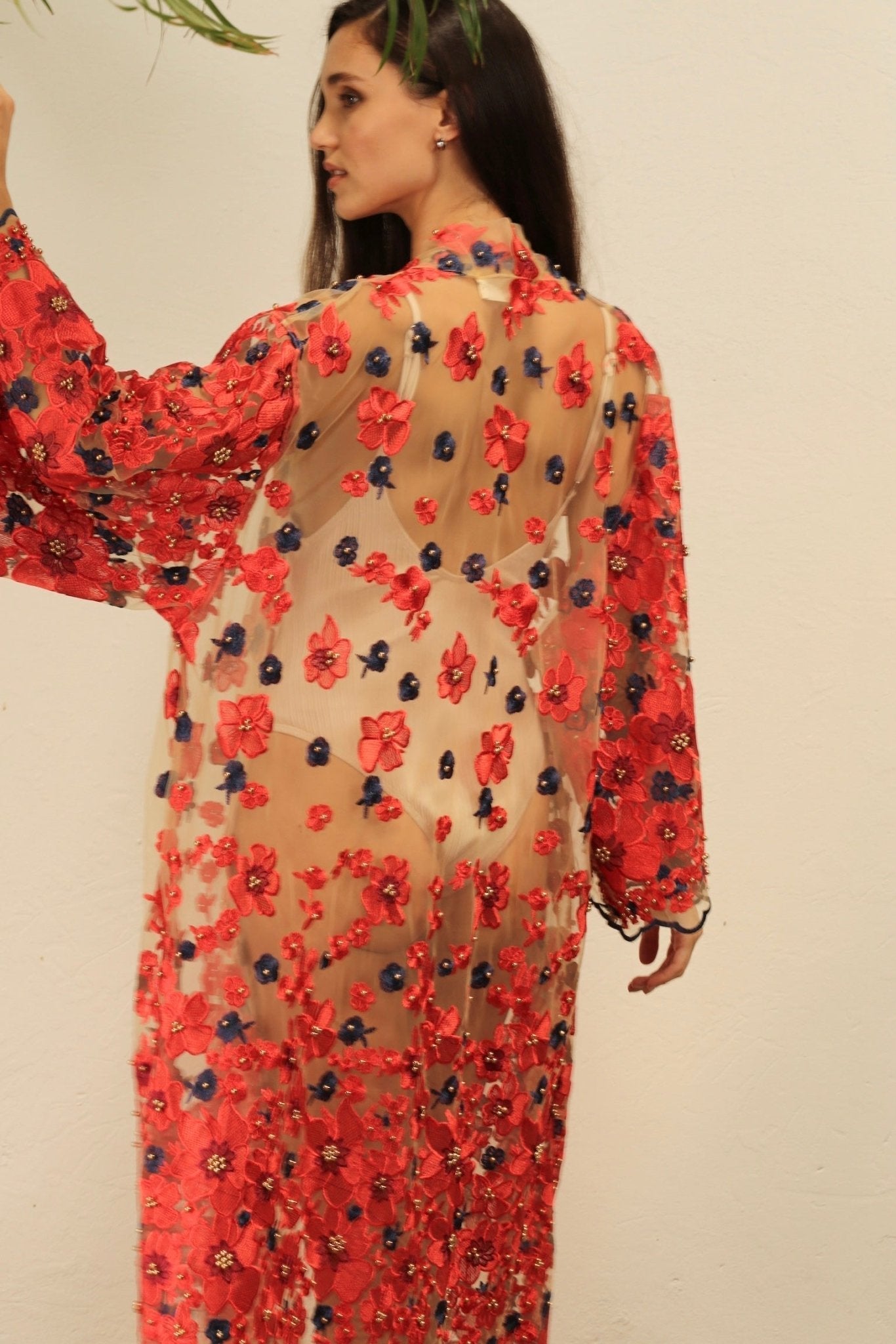 APHRODITE FLOWER CHIFFON SILK KIMONO - MOMO STUDIO BERLIN - Berlin Concept Store - sustainable & ethical fashion