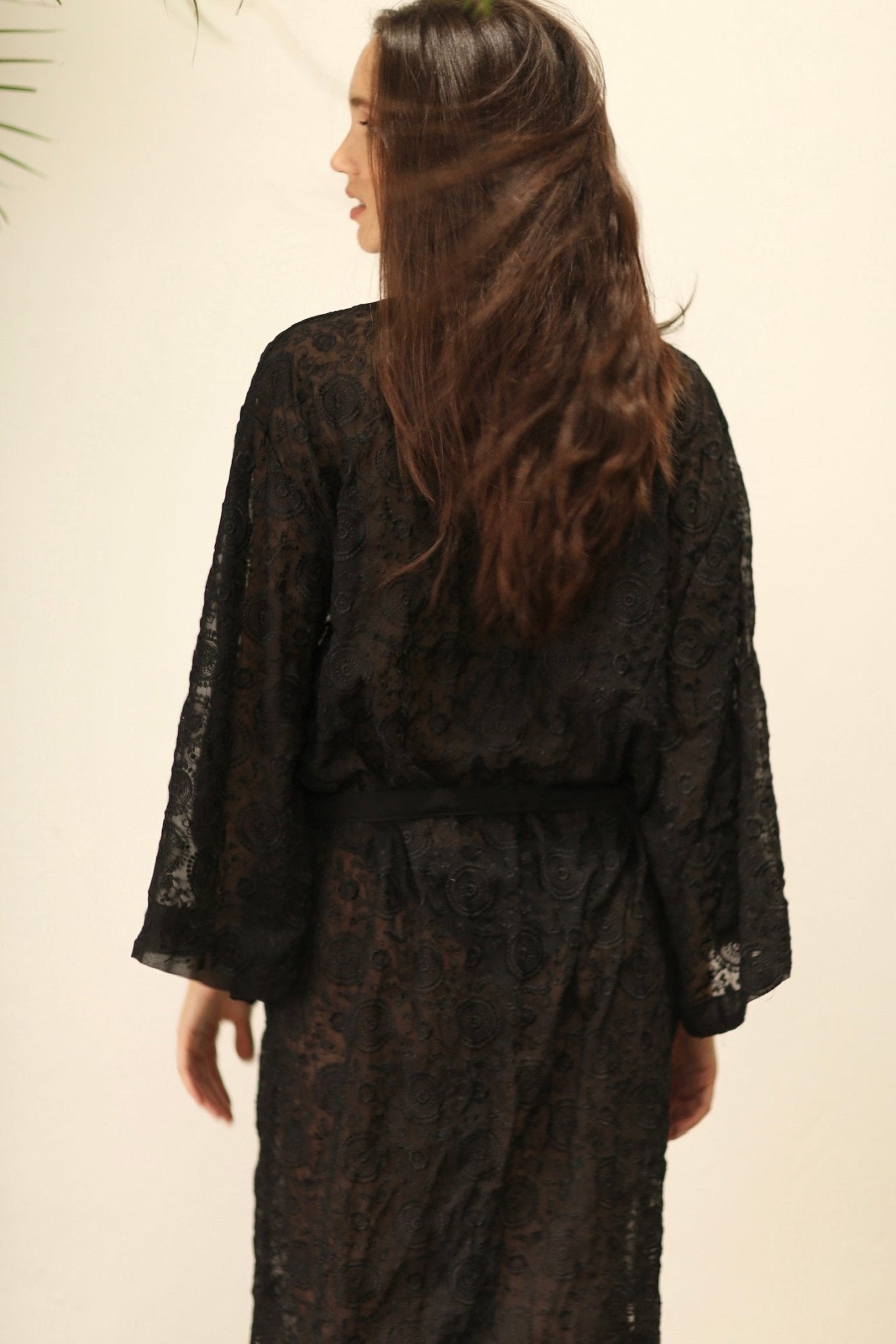 ARTEMIS BLACK CHIFFON SILK KIMONO - MOMO STUDIO BERLIN - Berlin Concept Store - sustainable & ethical fashion