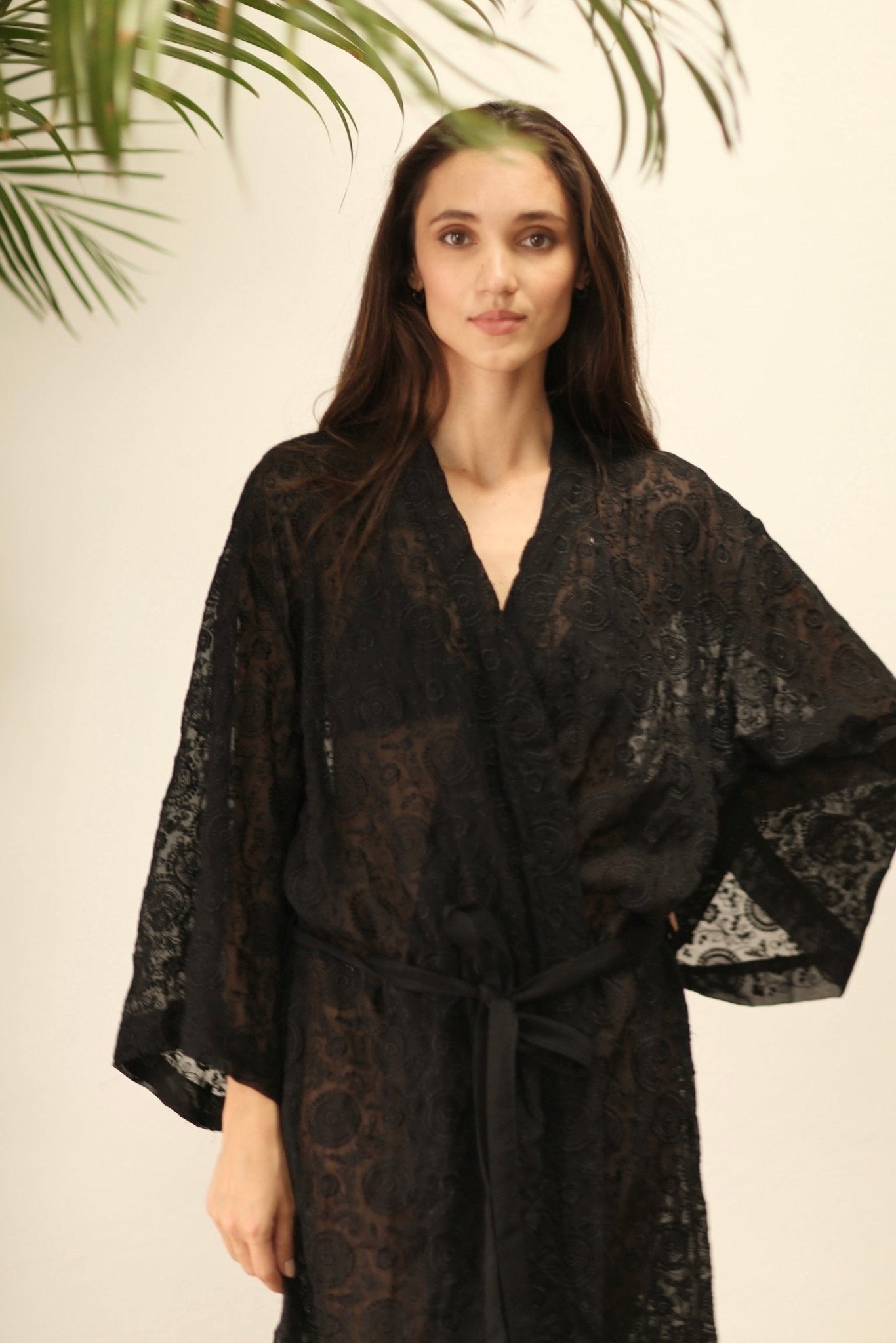 ARTEMIS BLACK CHIFFON SILK KIMONO - MOMO STUDIO BERLIN - Berlin Concept Store - sustainable & ethical fashion