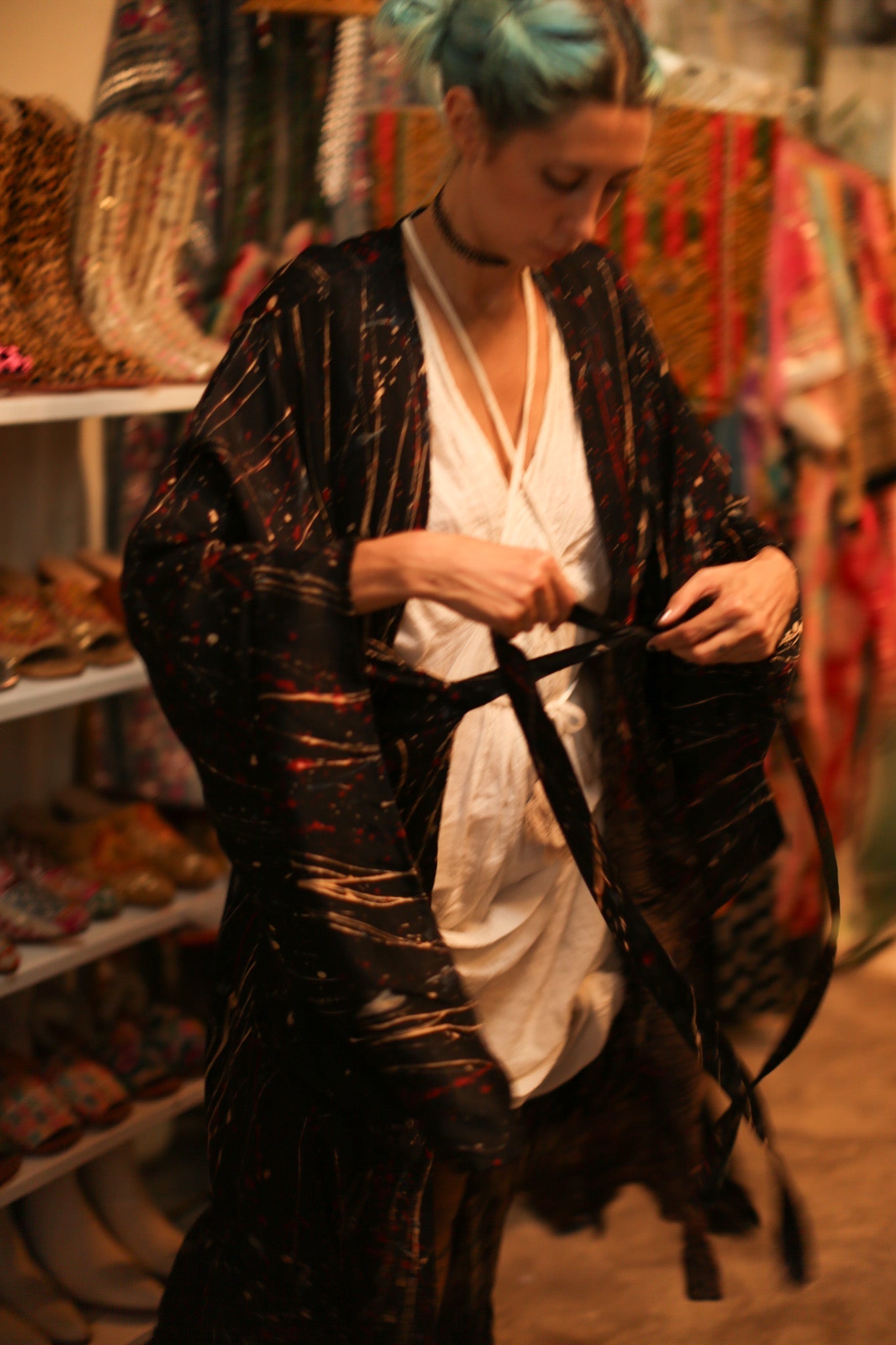 ARTIST PAINTED SILK KIMONO - MOMO STUDIO BERLIN - Berlin Concept Store - sustainable & ethical fashion