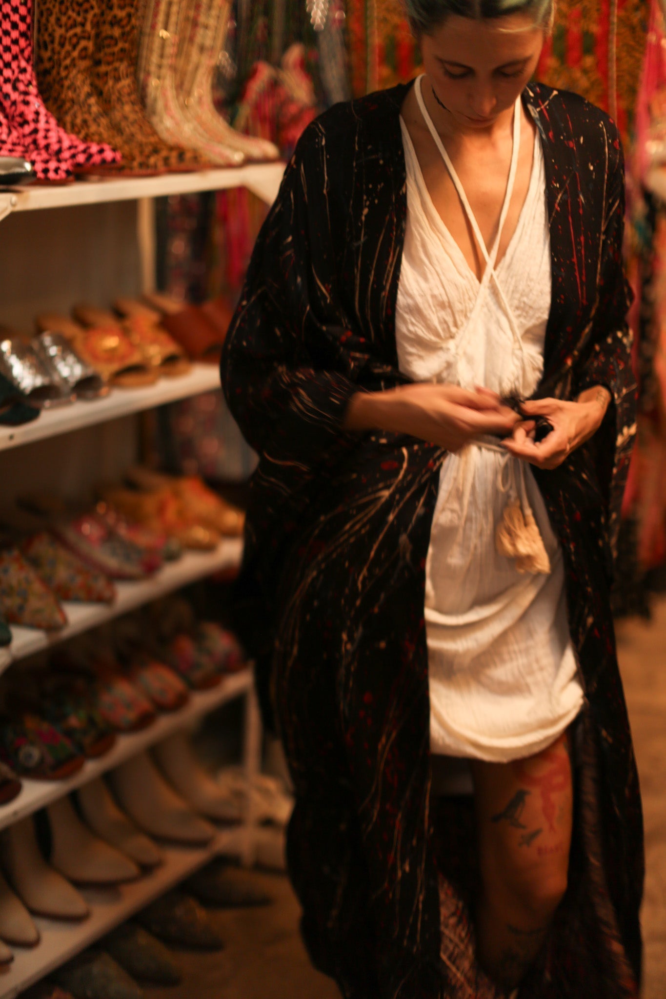 ARTIST PAINTED SILK KIMONO - MOMO STUDIO BERLIN - Berlin Concept Store - sustainable & ethical fashion