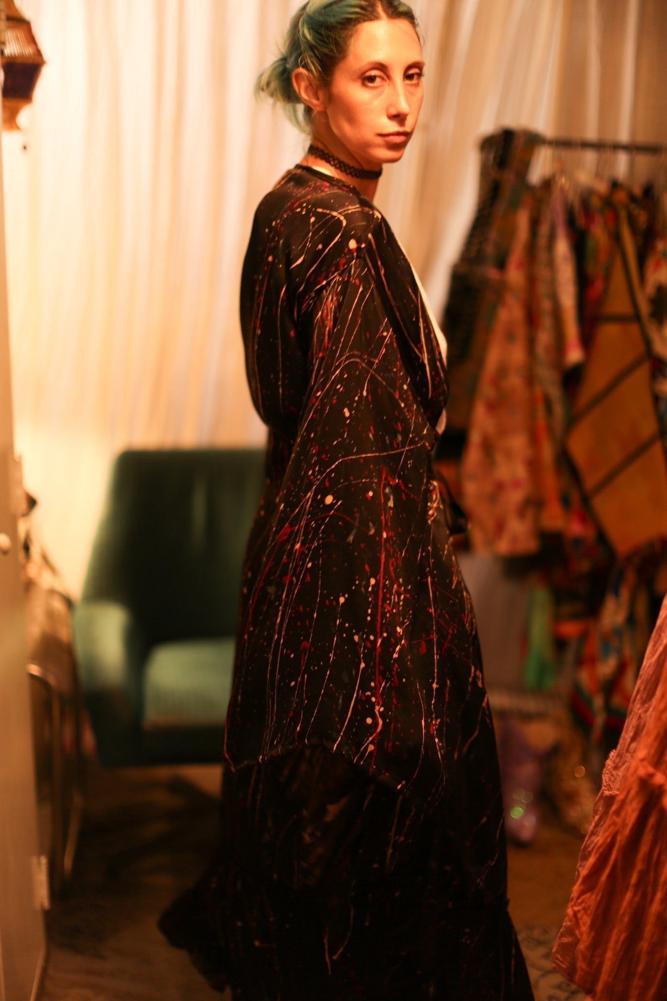 ARTIST PAINTED SILK KIMONO - MOMO STUDIO BERLIN - Berlin Concept Store - sustainable & ethical fashion