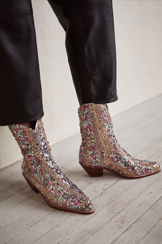 ASTERIA SEQUIN ANKLE BOOTS - MOMO STUDIO BERLIN - Berlin Concept Store - sustainable & ethical fashion