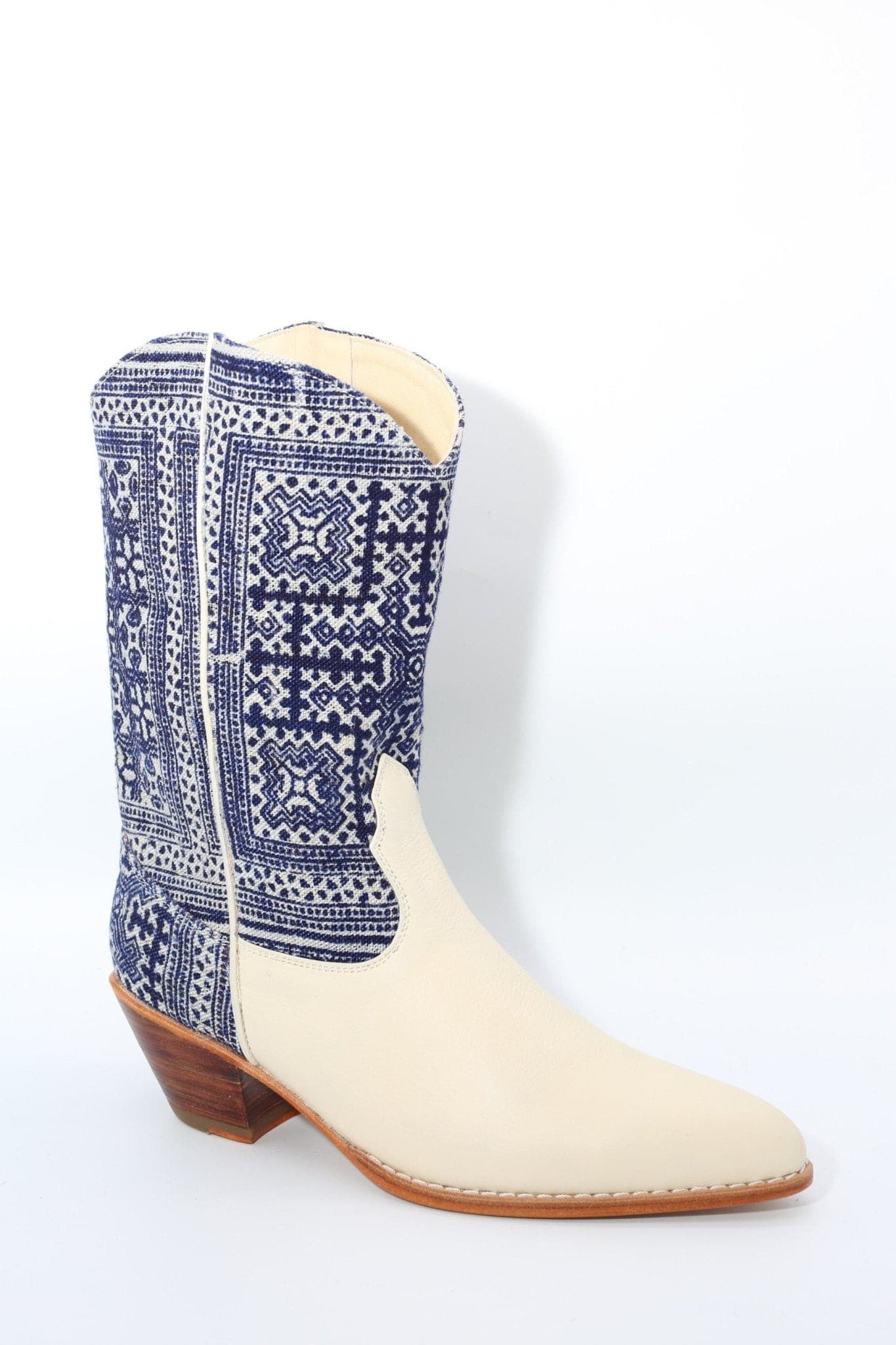 BATIK INDIGO WESTERN BOOTS MOLI - MOMO STUDIO BERLIN - Berlin Concept Store - sustainable & ethical fashion