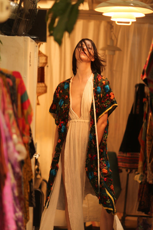 BIANCA EMBROIDERED KIMONO - MOMO STUDIO BERLIN - Berlin Concept Store - sustainable & ethical fashion