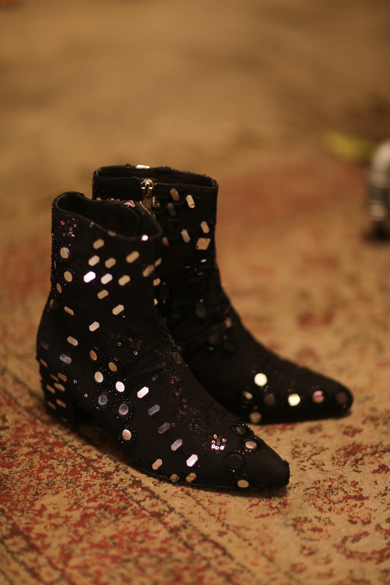 BLACK EMBROIDERED BOOTS LENNY - MOMO STUDIO BERLIN - Berlin Concept Store - sustainable & ethical fashion