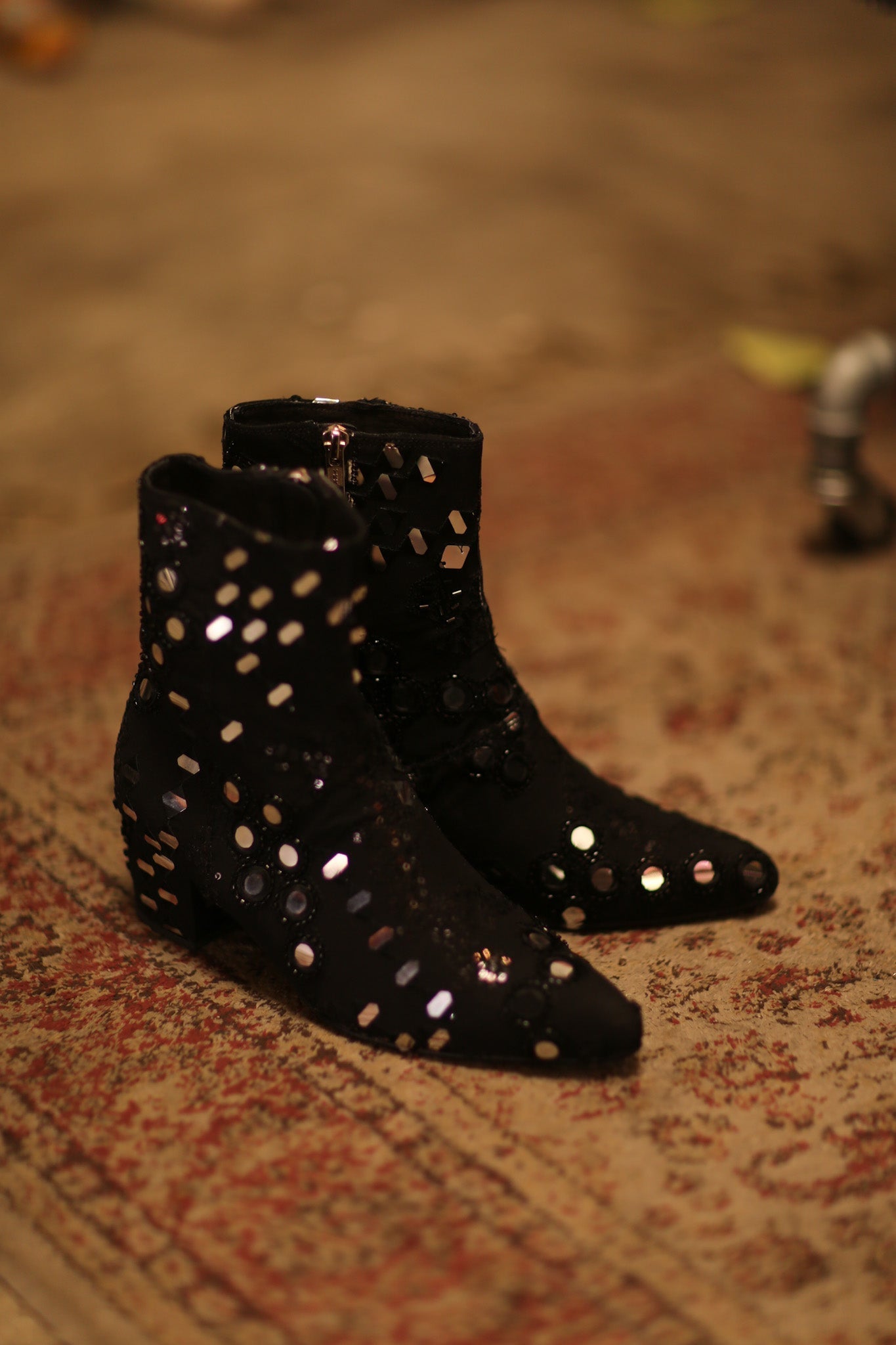 BLACK EMBROIDERED BOOTS LENNY - MOMO STUDIO BERLIN - Berlin Concept Store - sustainable & ethical fashion