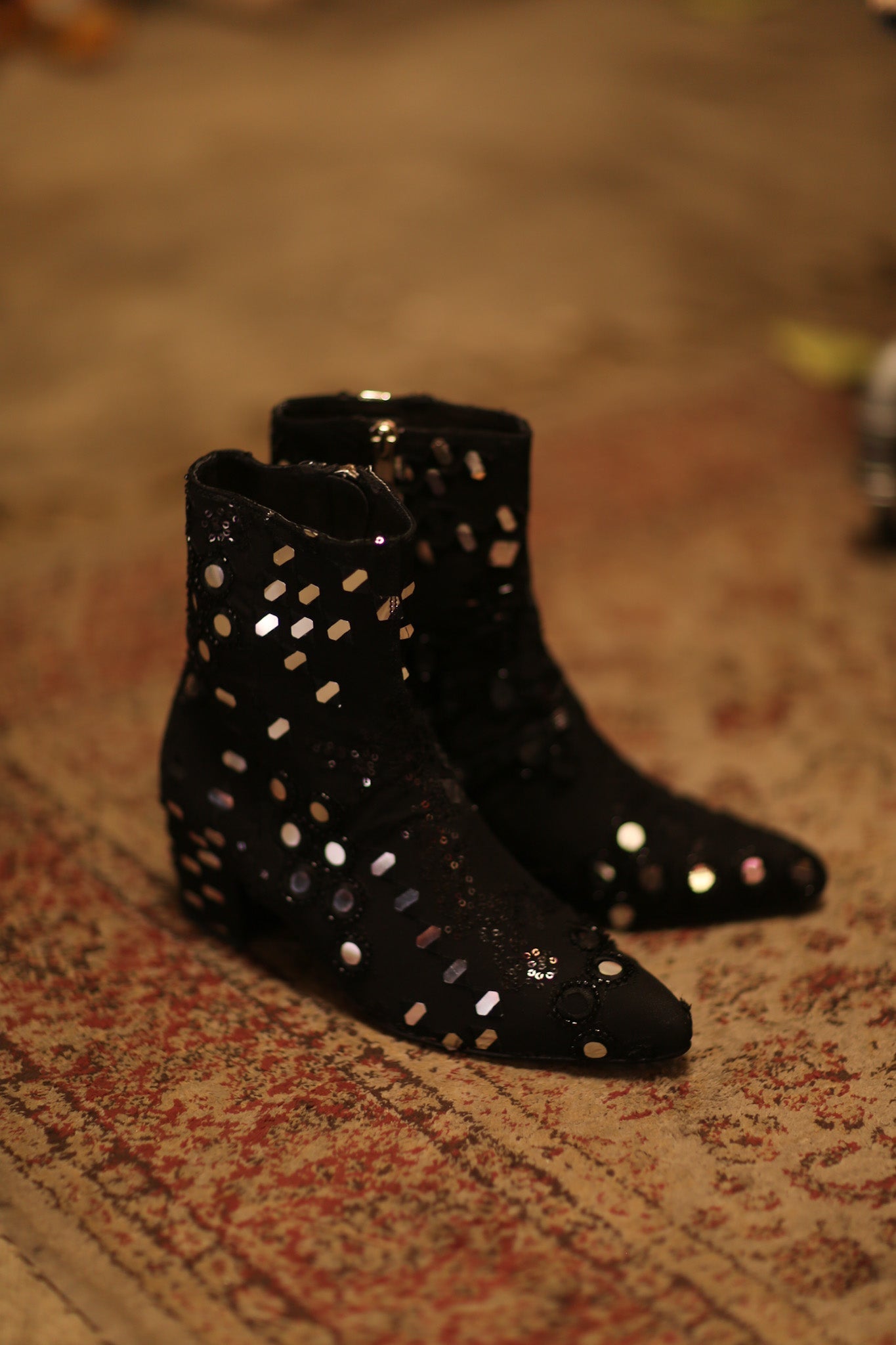 BLACK EMBROIDERED BOOTS LENNY - MOMO STUDIO BERLIN - Berlin Concept Store - sustainable & ethical fashion
