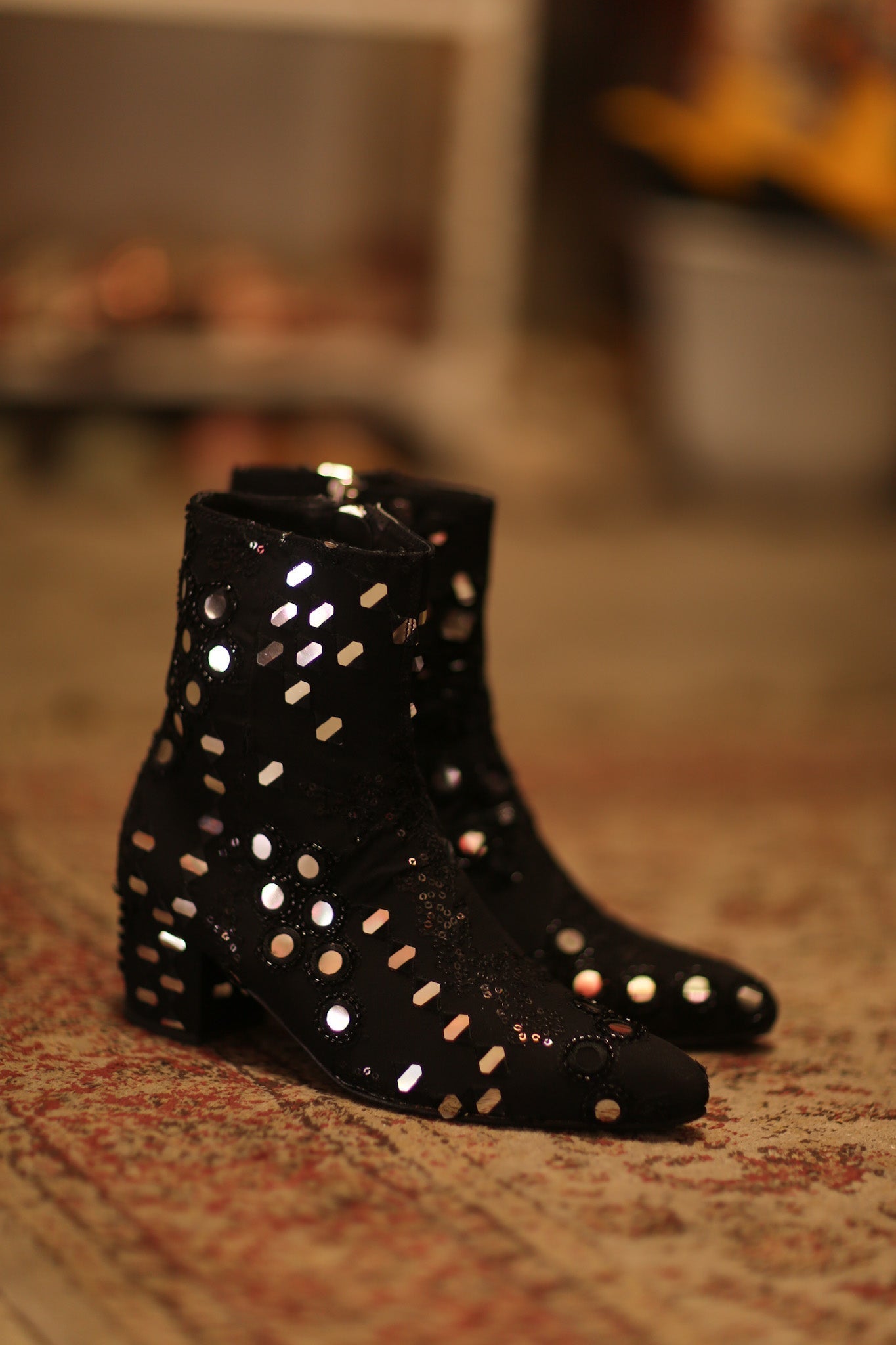 BLACK EMBROIDERED BOOTS LENNY - MOMO STUDIO BERLIN - Berlin Concept Store - sustainable & ethical fashion