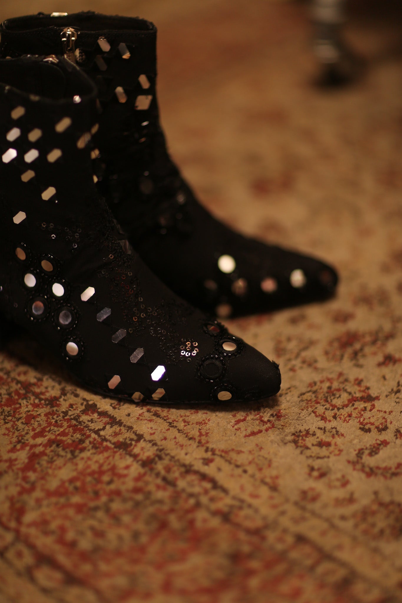BLACK EMBROIDERED BOOTS LENNY - MOMO STUDIO BERLIN - Berlin Concept Store - sustainable & ethical fashion