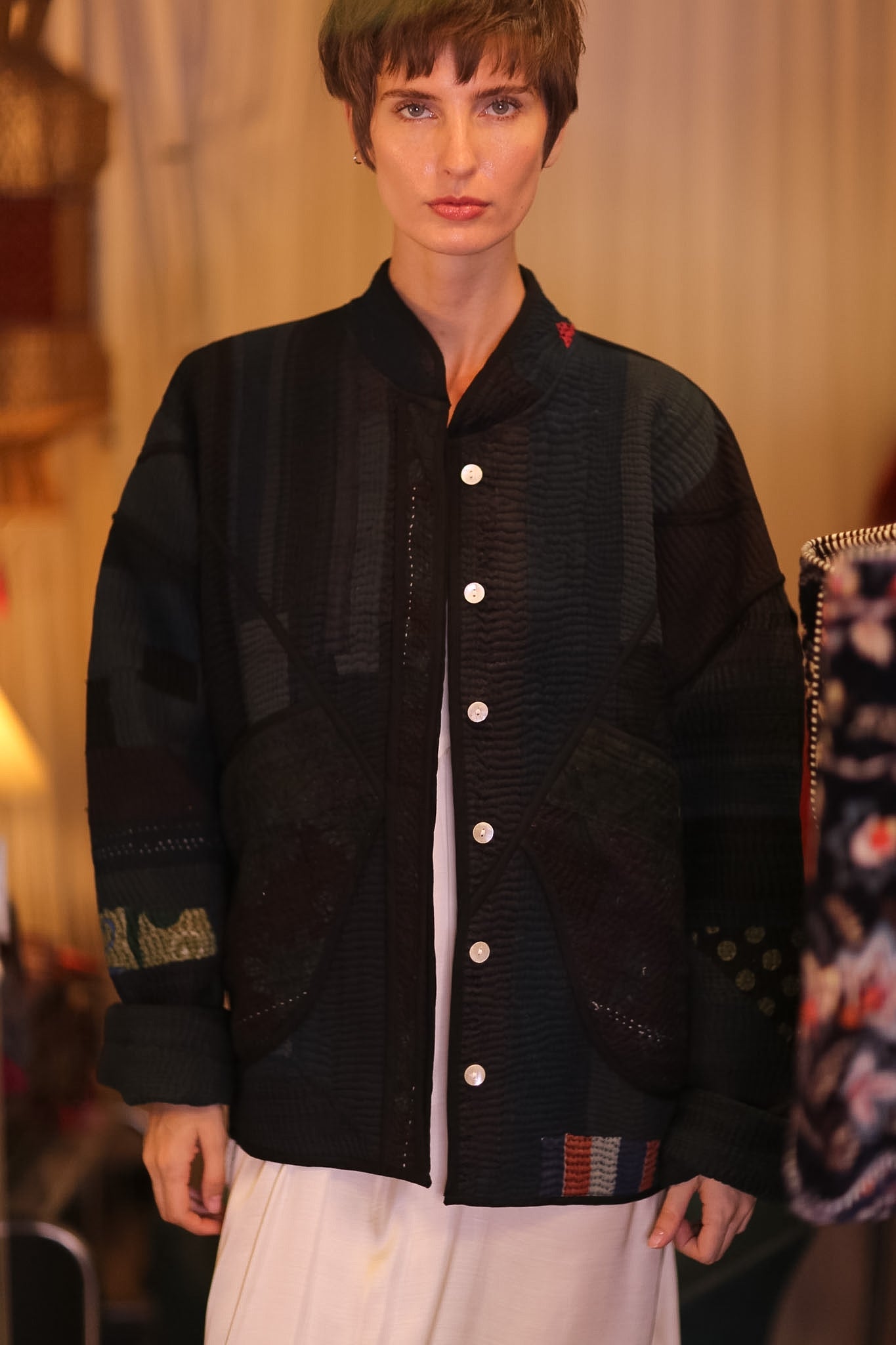 BLACK KANTHA PATCHWORK JACKET BLACK HERBERT - MOMO STUDIO BERLIN - Berlin Concept Store - sustainable & ethical fashion