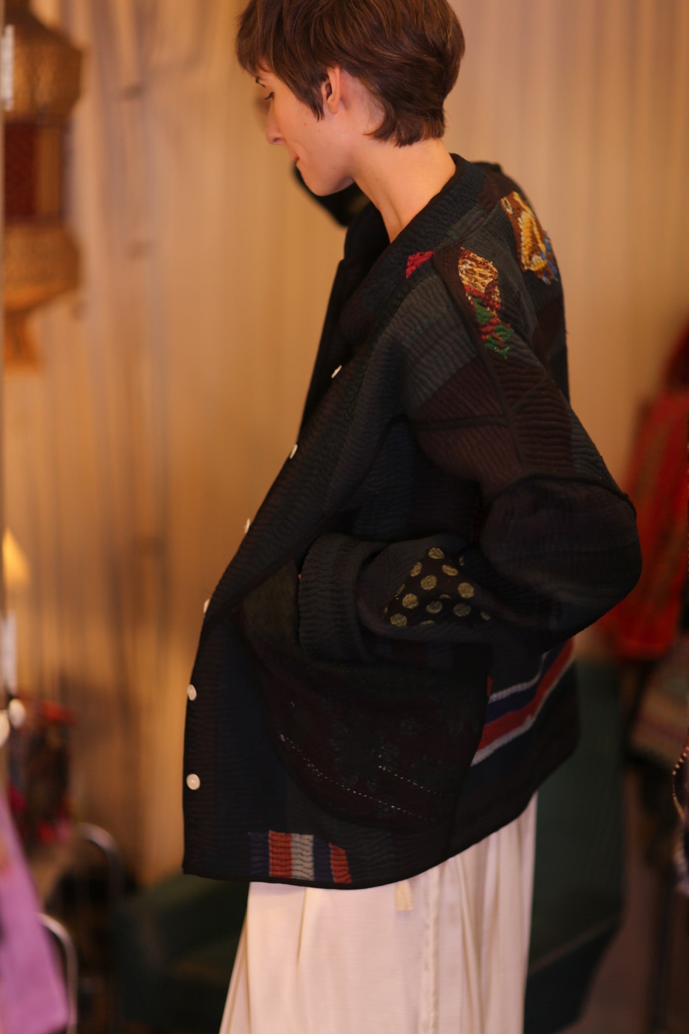 BLACK KANTHA PATCHWORK JACKET BLACK HERBERT - MOMO STUDIO BERLIN - Berlin Concept Store - sustainable & ethical fashion