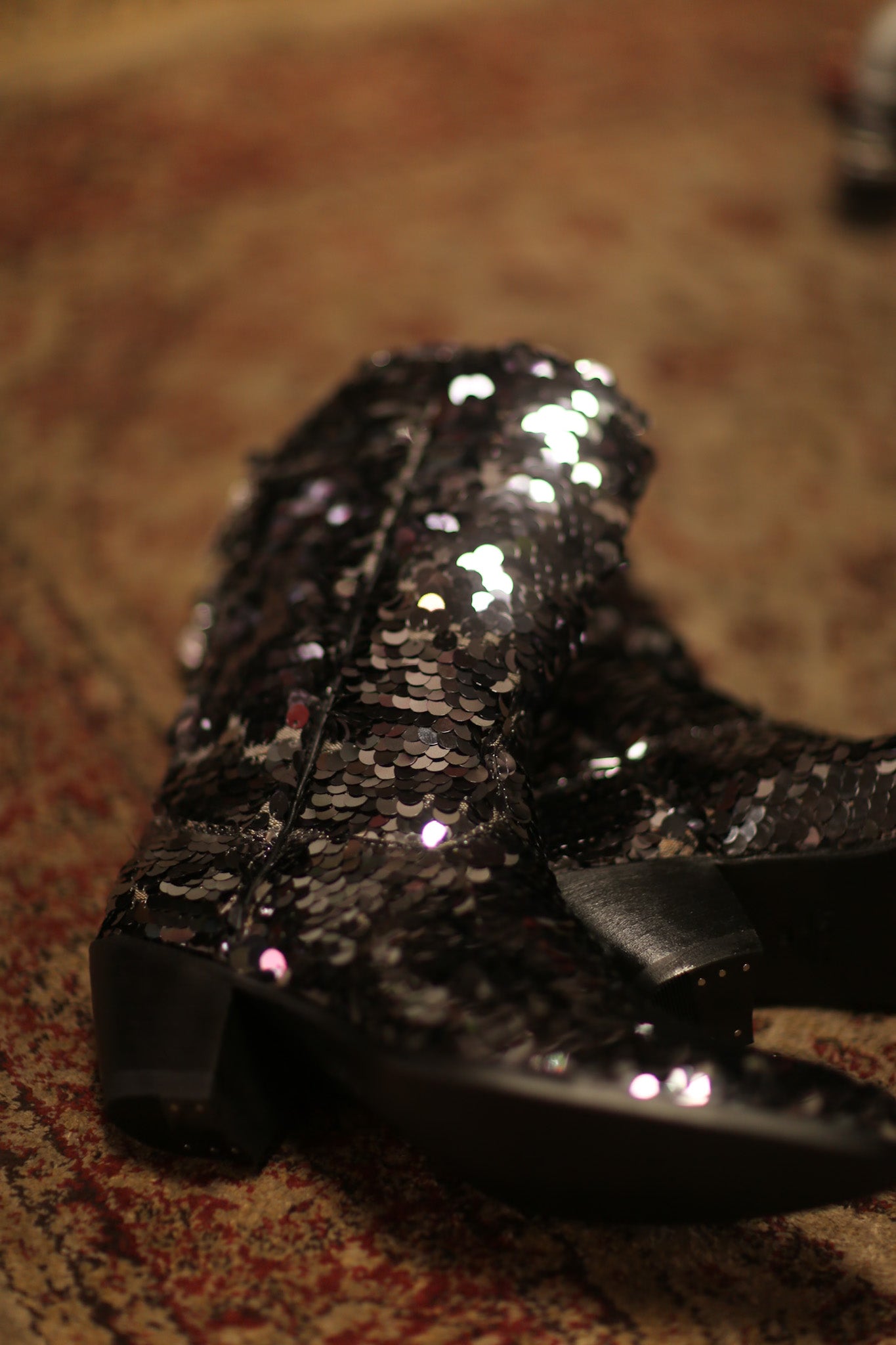 BLACK SEQUIN WESTERN BOOTS LUZINE - MOMO STUDIO BERLIN - Berlin Concept Store - sustainable & ethical fashion