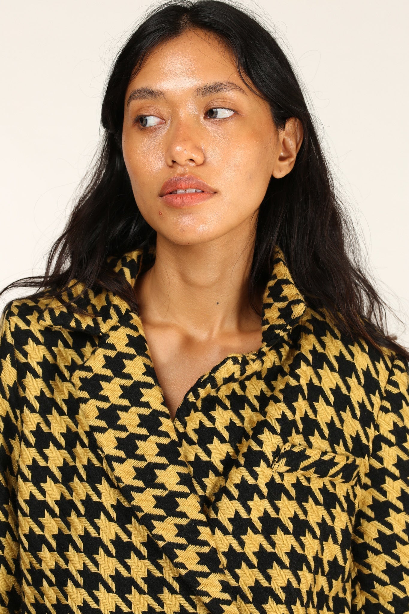 BLACK YELLOW CHECKERED JACKET BLAZER ROINA - MOMO STUDIO BERLIN - Berlin Concept Store - sustainable & ethical fashion