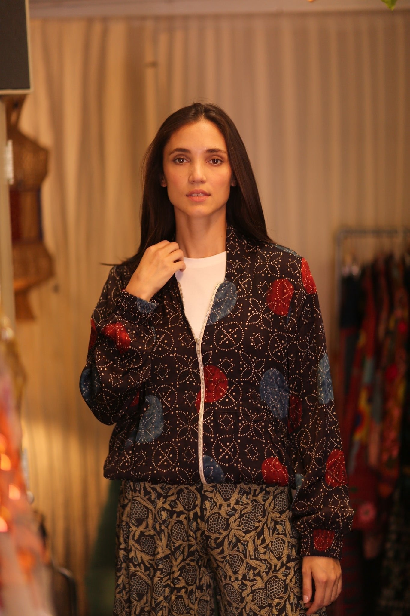 BOMBER JACKET SILK ANCHA DOMI - MOMO STUDIO BERLIN - Berlin Concept Store - sustainable & ethical fashion