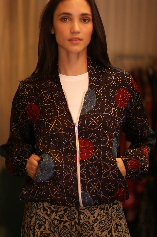 BOMBER JACKET SILK ANCHA DOMI - MOMO STUDIO BERLIN - Berlin Concept Store - sustainable & ethical fashion