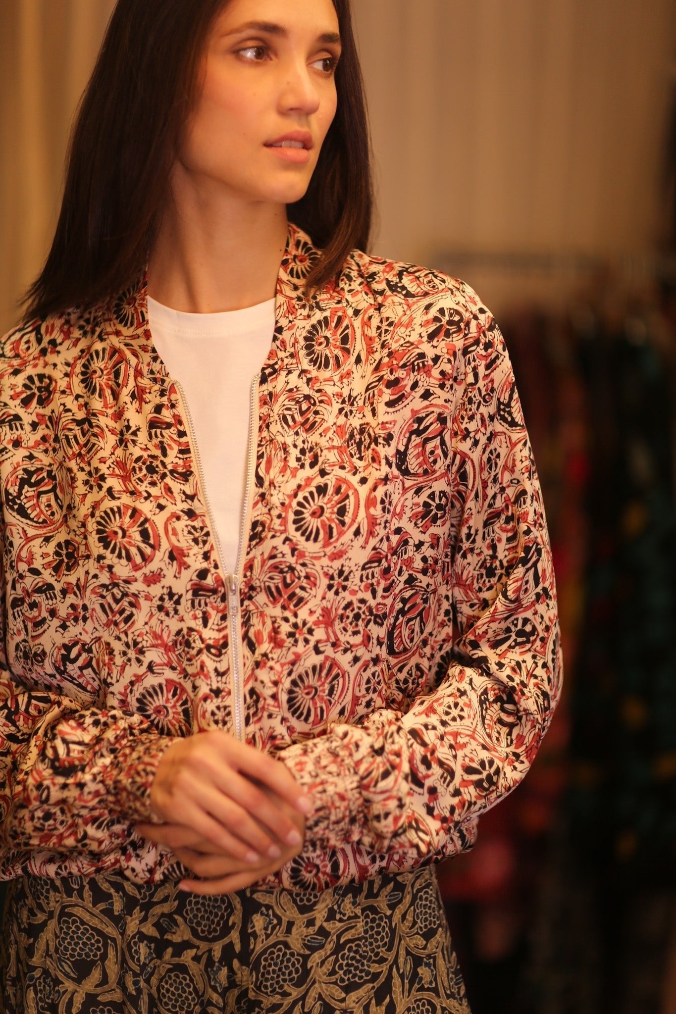 BOMBER JACKET SILK ANCHA FAROLA - MOMO STUDIO BERLIN - Berlin Concept Store - sustainable & ethical fashion